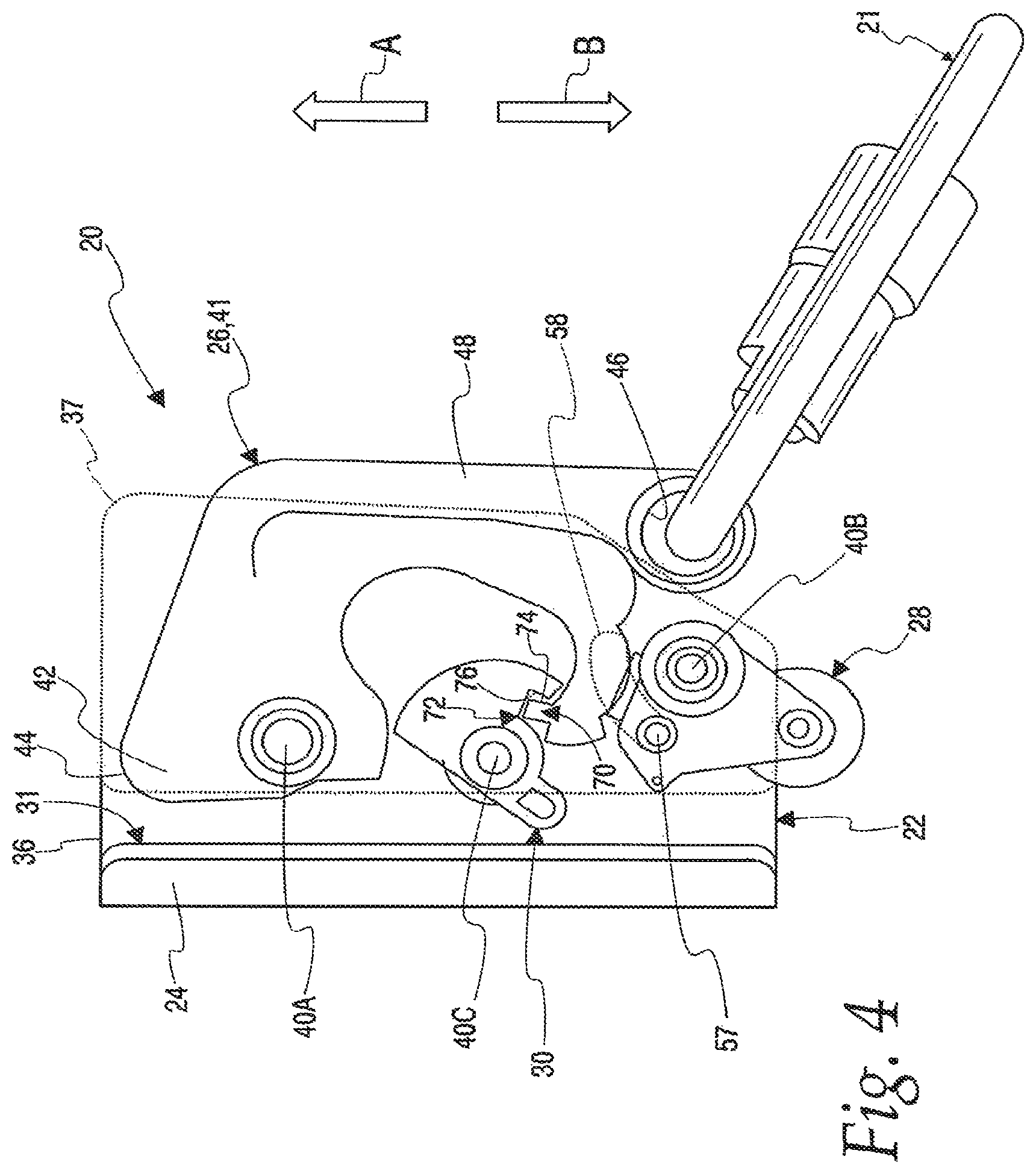 Patent US12157019 Figure 4 – Shuttle for a climbing protection system
