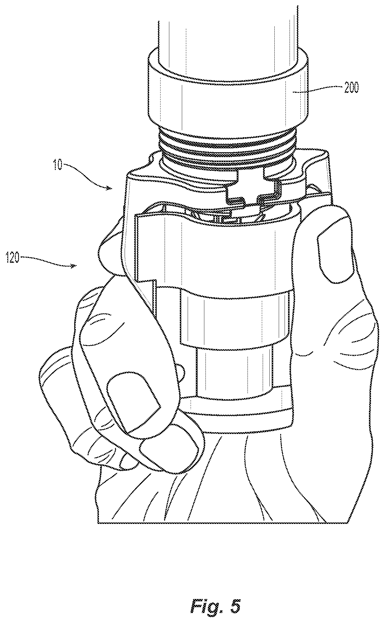 Patent US12157022 Figure 8 – Protection and installation device for fire protection sprinklers