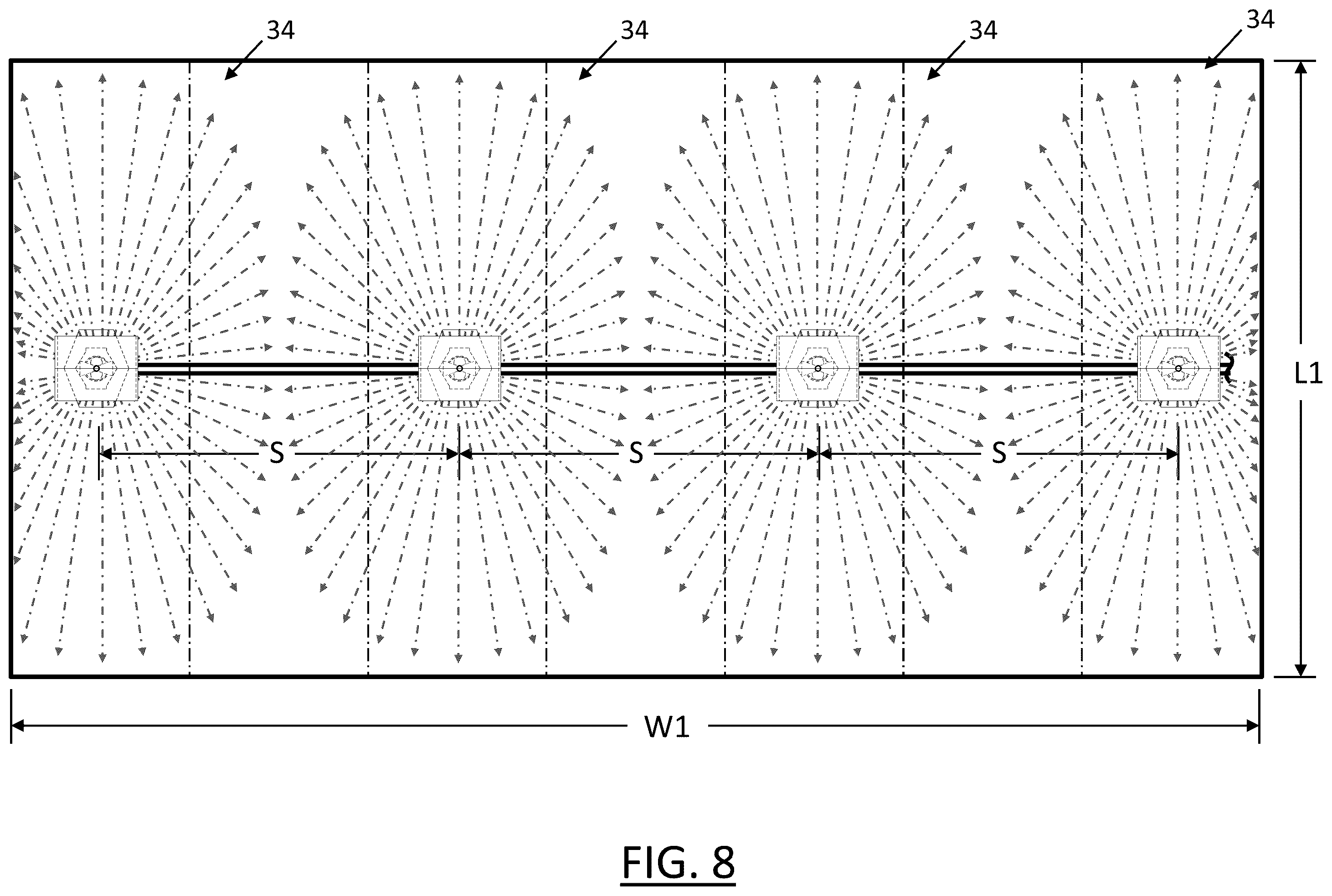 Patent US12157025 Figure 8 – Fire sprinkler with pre-deflector flow splitter