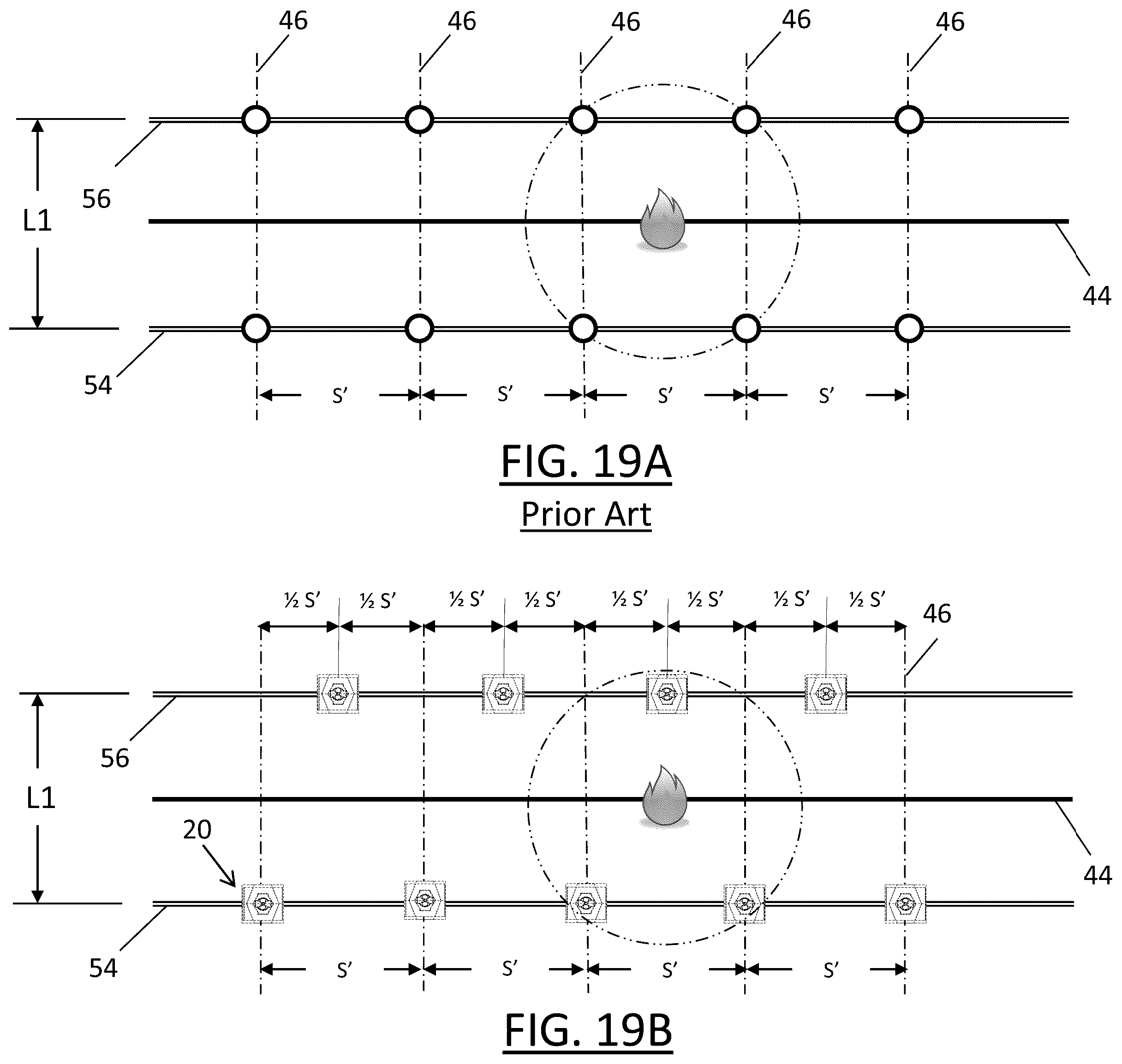 Patent US12157025 Figure 20 – Fire sprinkler with pre-deflector flow splitter