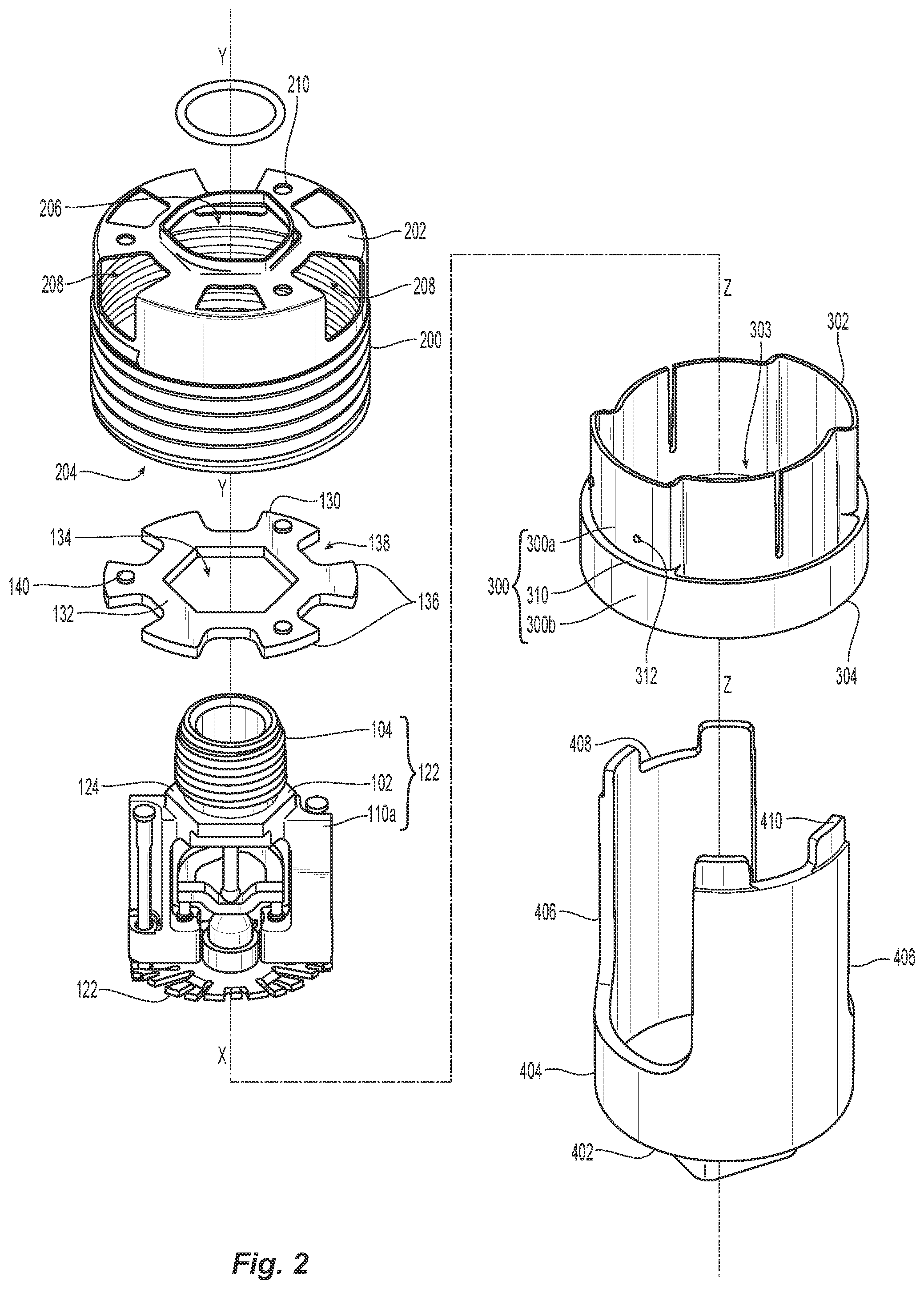 Patent US12157026 Figure 2 – Protected fire protection sprinkler and tool assemblies