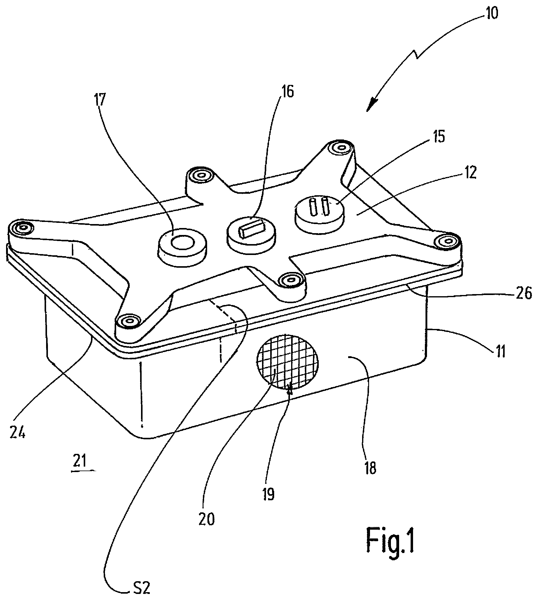 Patent US12157028 Figure 1 – Protective housing in the explosion protection category flameproof enclosure
