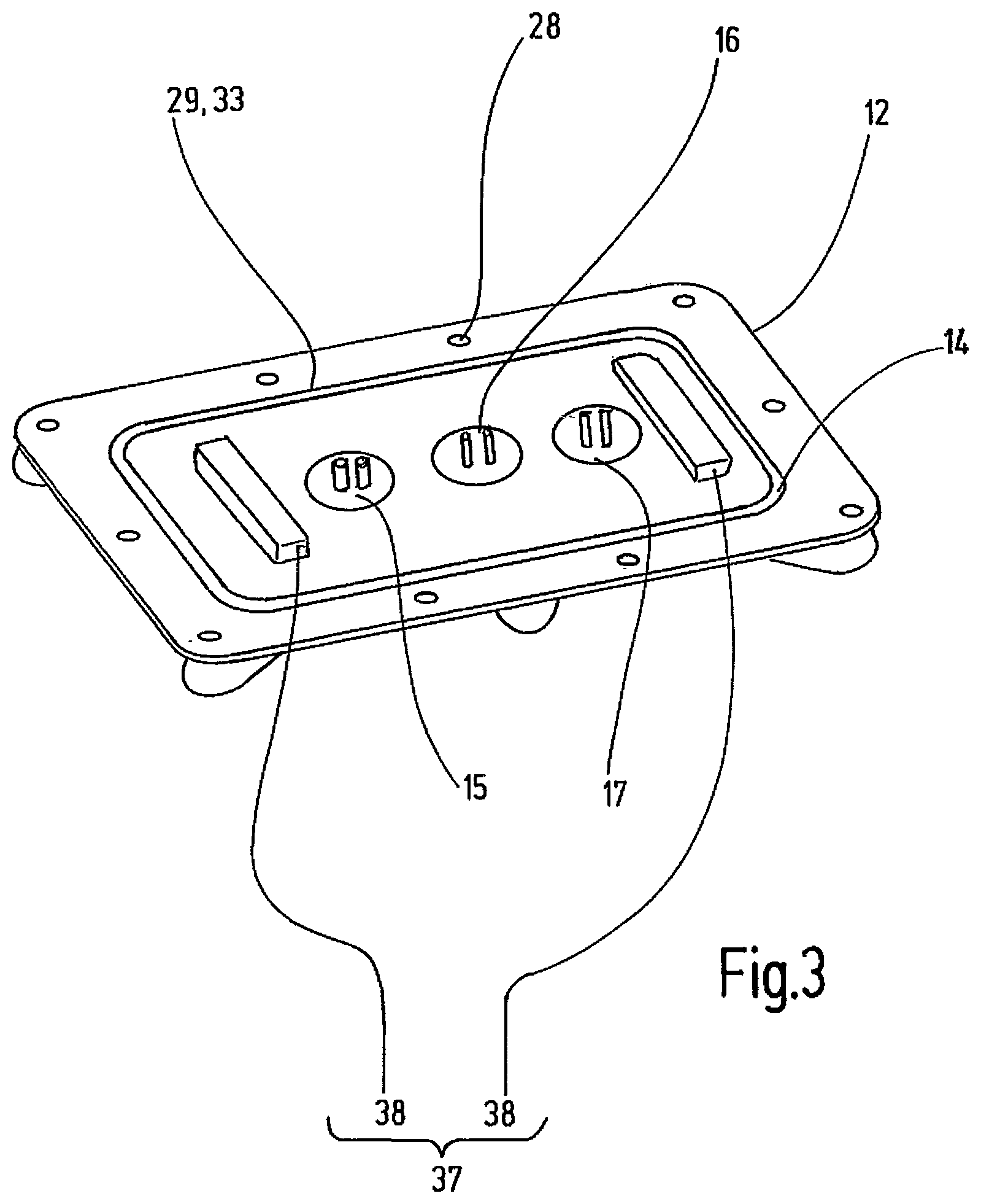 Patent US12157028 Figure 3 – Protective housing in the explosion protection category flameproof enclosure