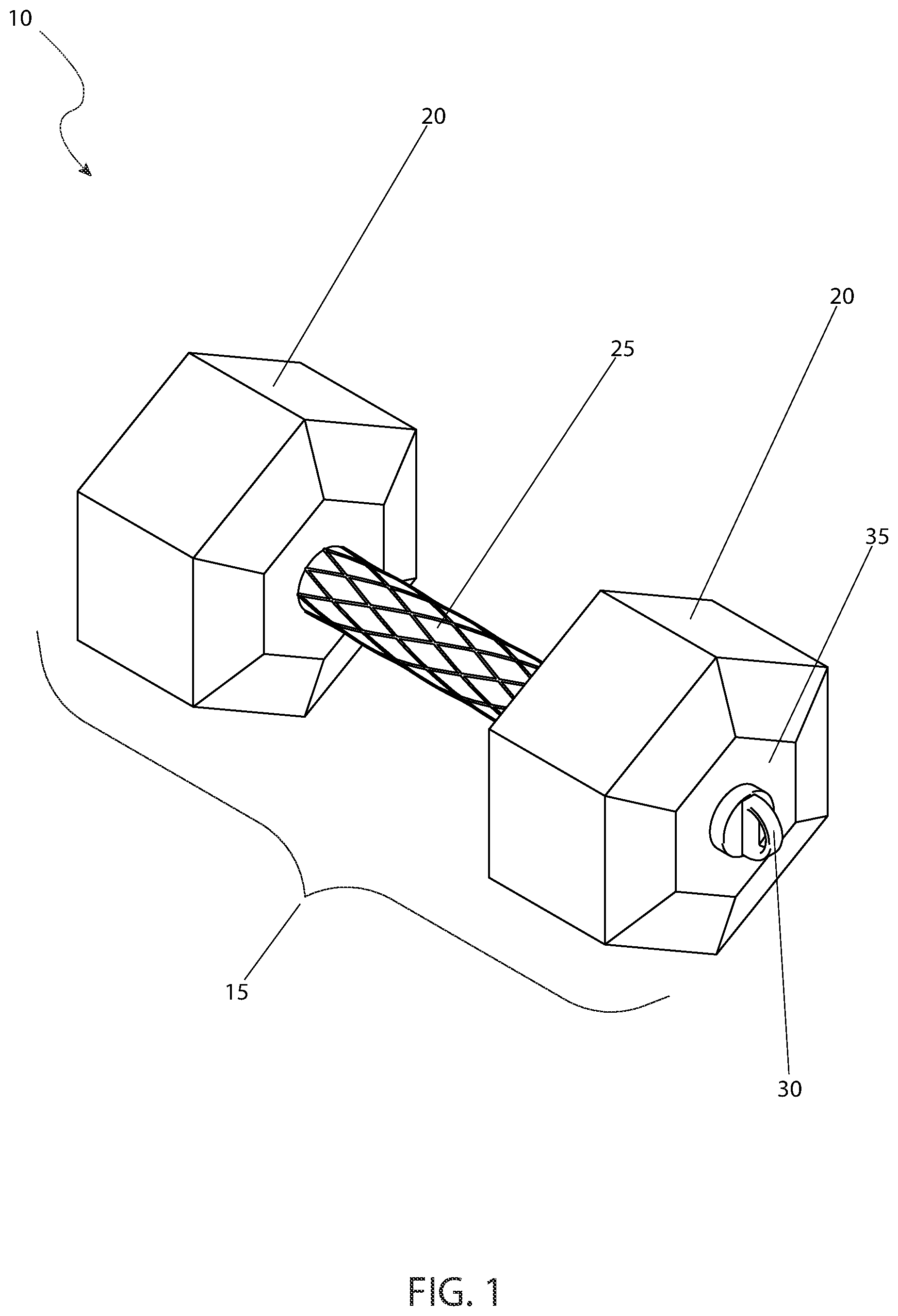 Patent US12157030 Figure 1 – Pivoting dumbbell