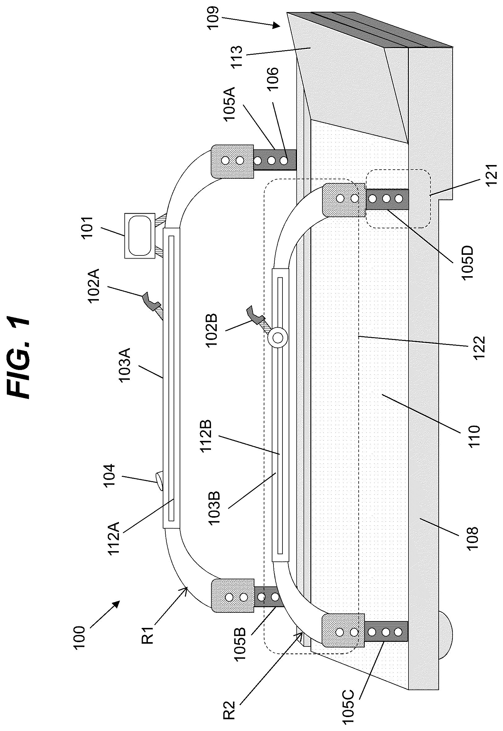 Patent US12157031 Figure 1 – Exercise treadmill