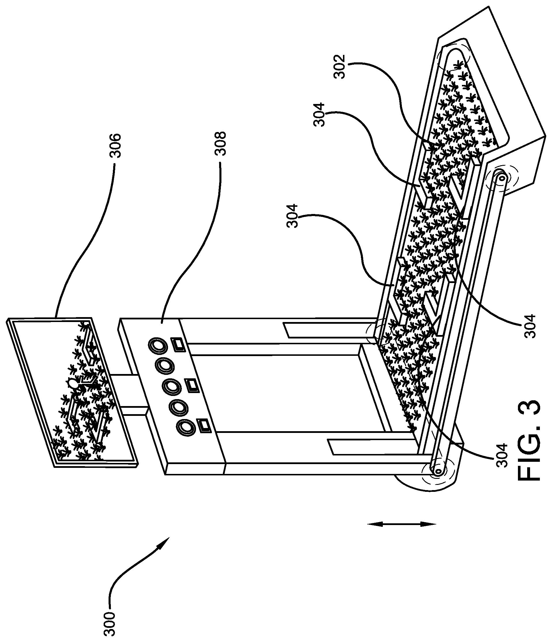 Patent US12157032 Figure 3 – Artificial terrain treadmill belts and treadmills