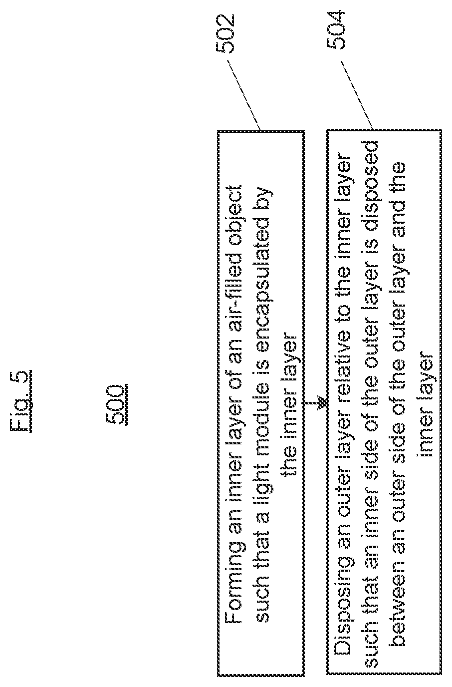 Patent US12157037 Figure 4 – Two layer recreational air-tight object having a patterned illuminated surface