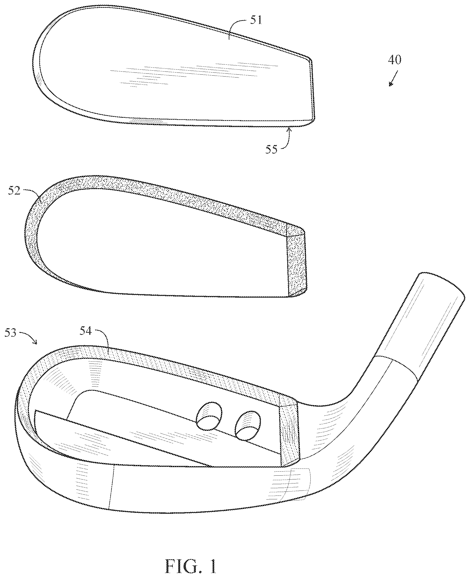 Patent US12157038 — Golf club head with miter joint for brazing — Figure 1
