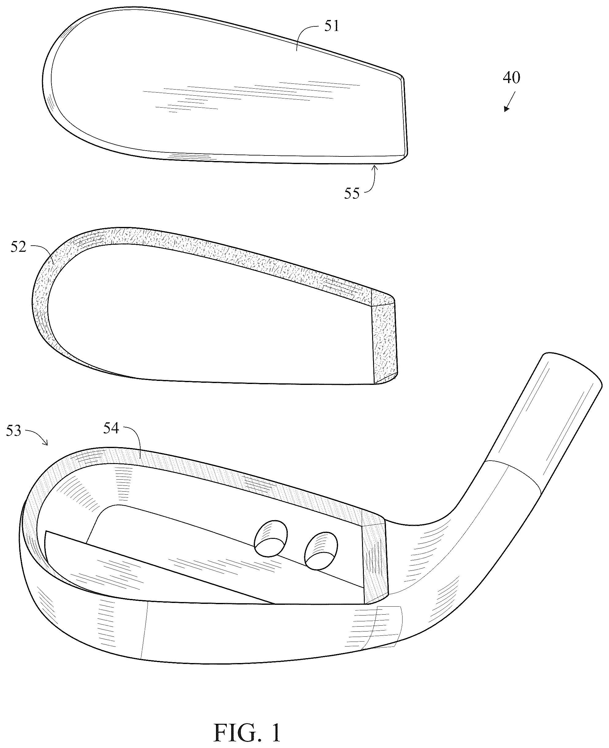 Patent US12157039 Figure 1 – Golf club head with miter joint for brazing