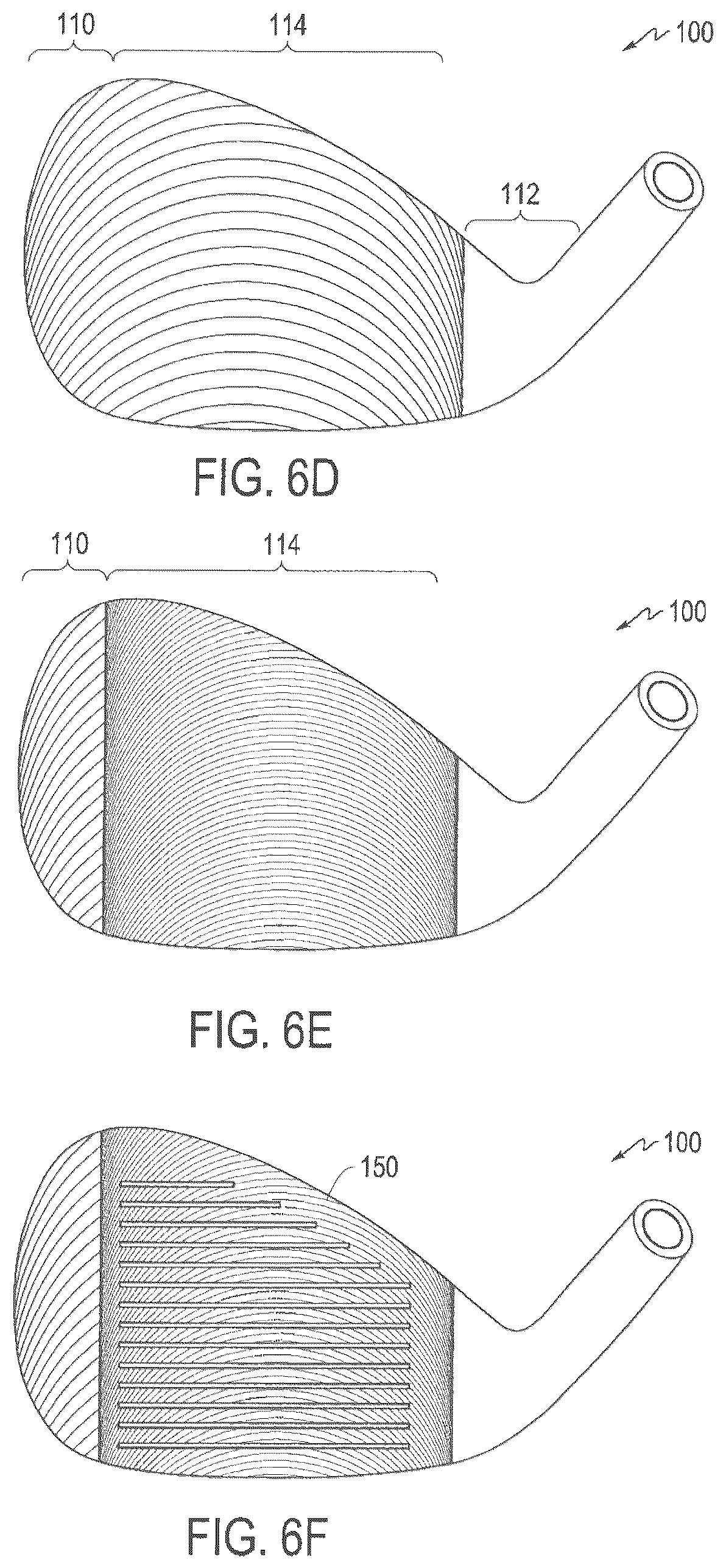 Patent US12157040 Figure 8 – Golf club head with textured striking face