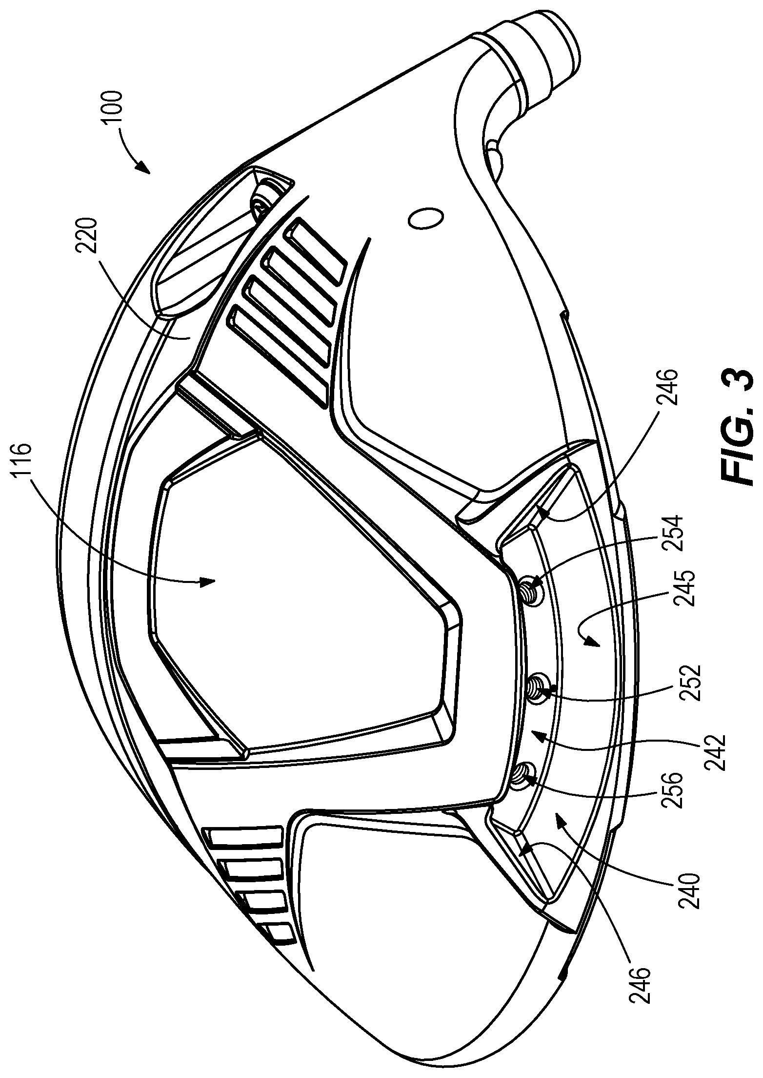 Patent US12157041 Figure 3 – Golf club with adjustable weighting system