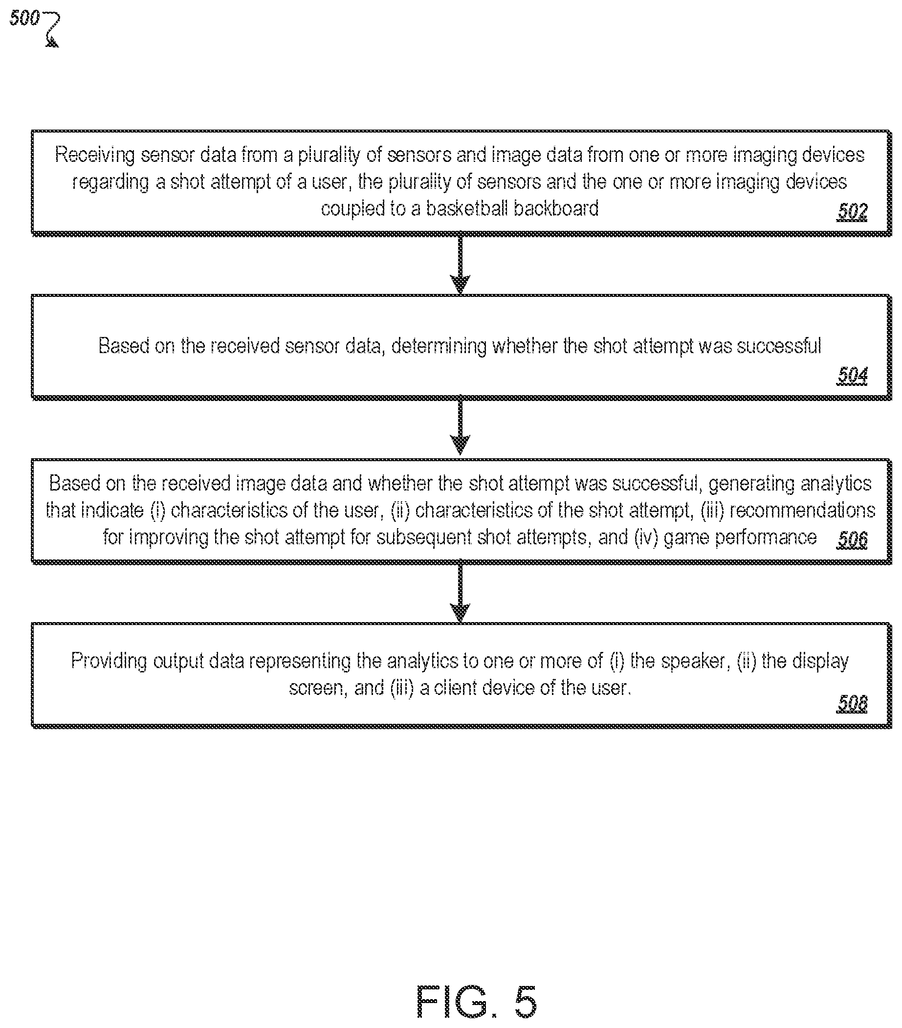 Patent US12157046 Figure 8 – Interactive basketball system