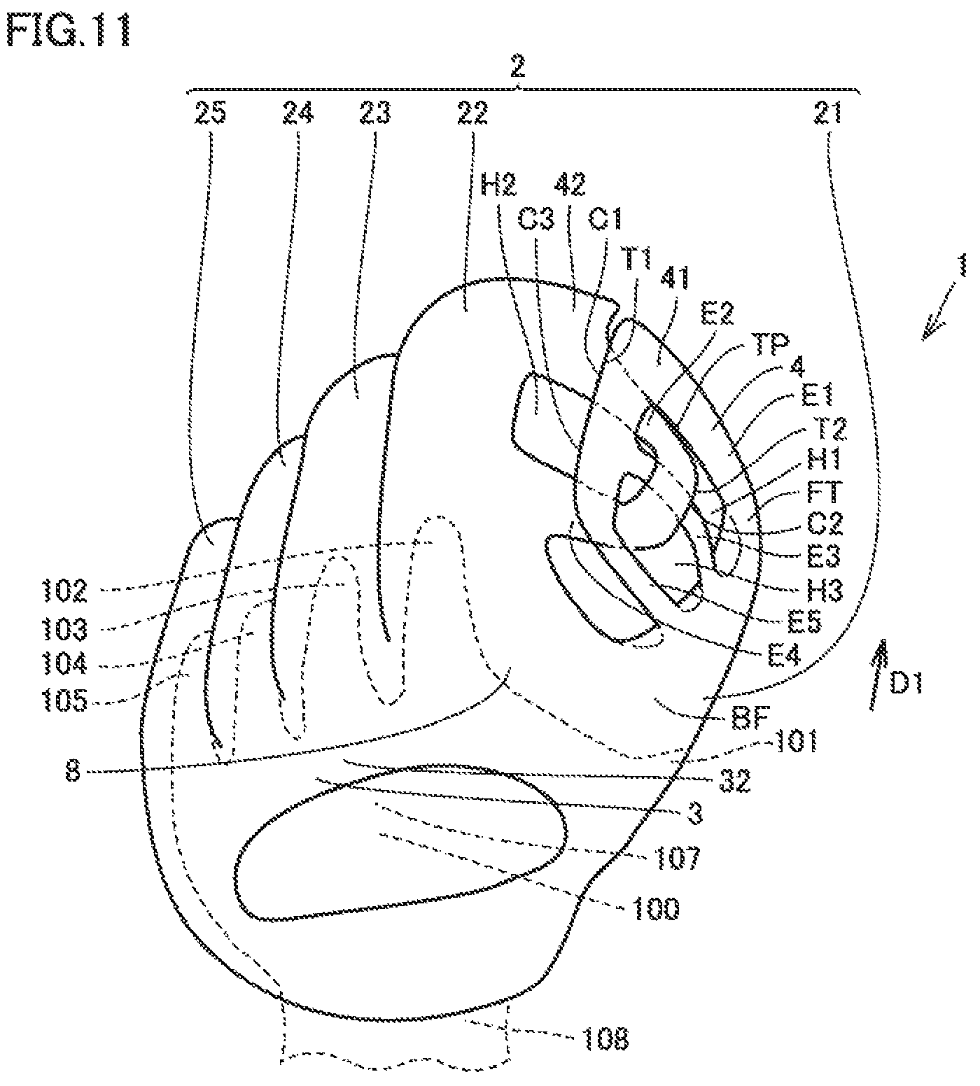 Patent US12157048 Figure 11 – Baseball or softball glove