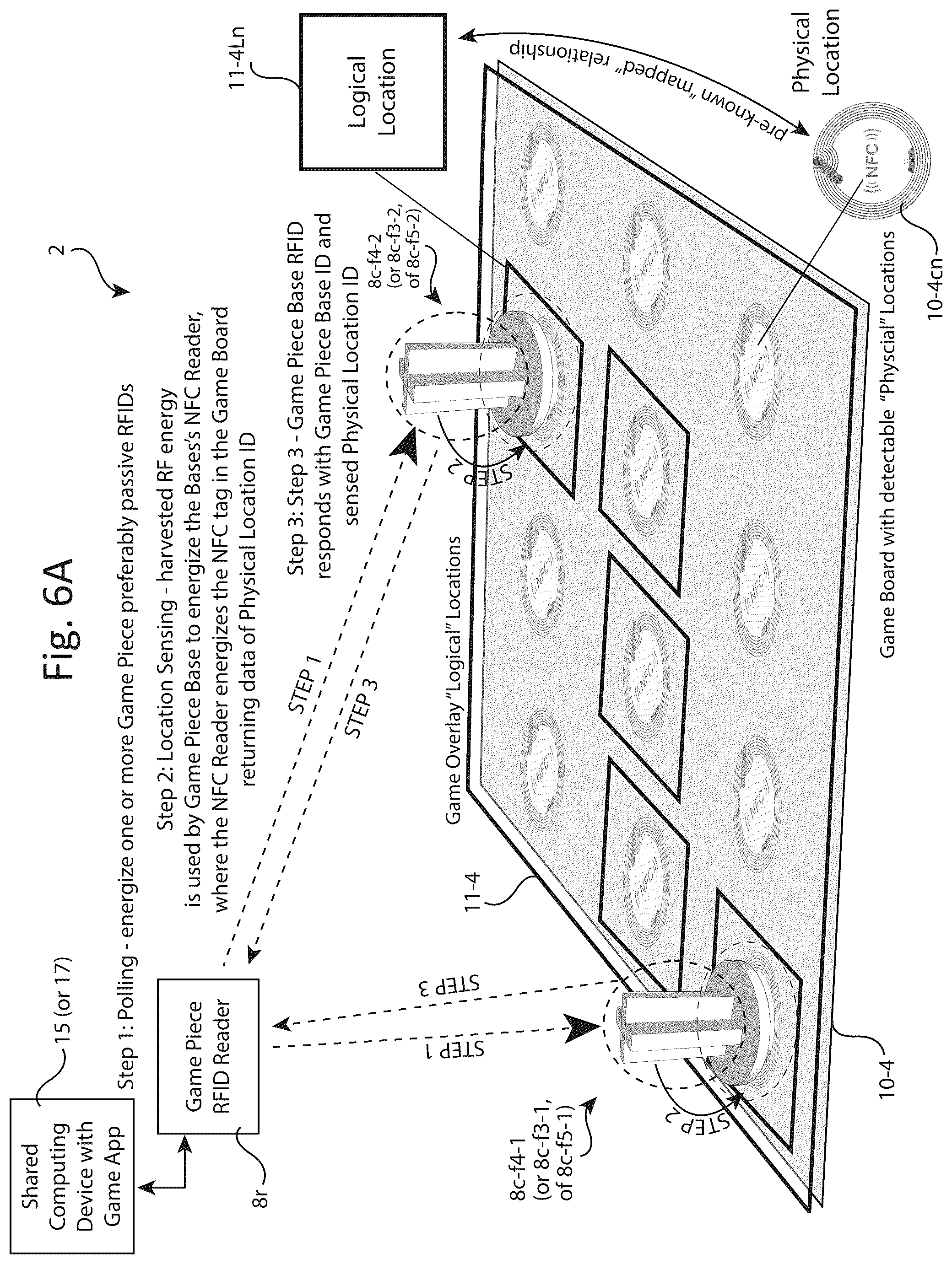 Patent US12157064 Figure 6 – Physical-virtual game board and content delivery platform