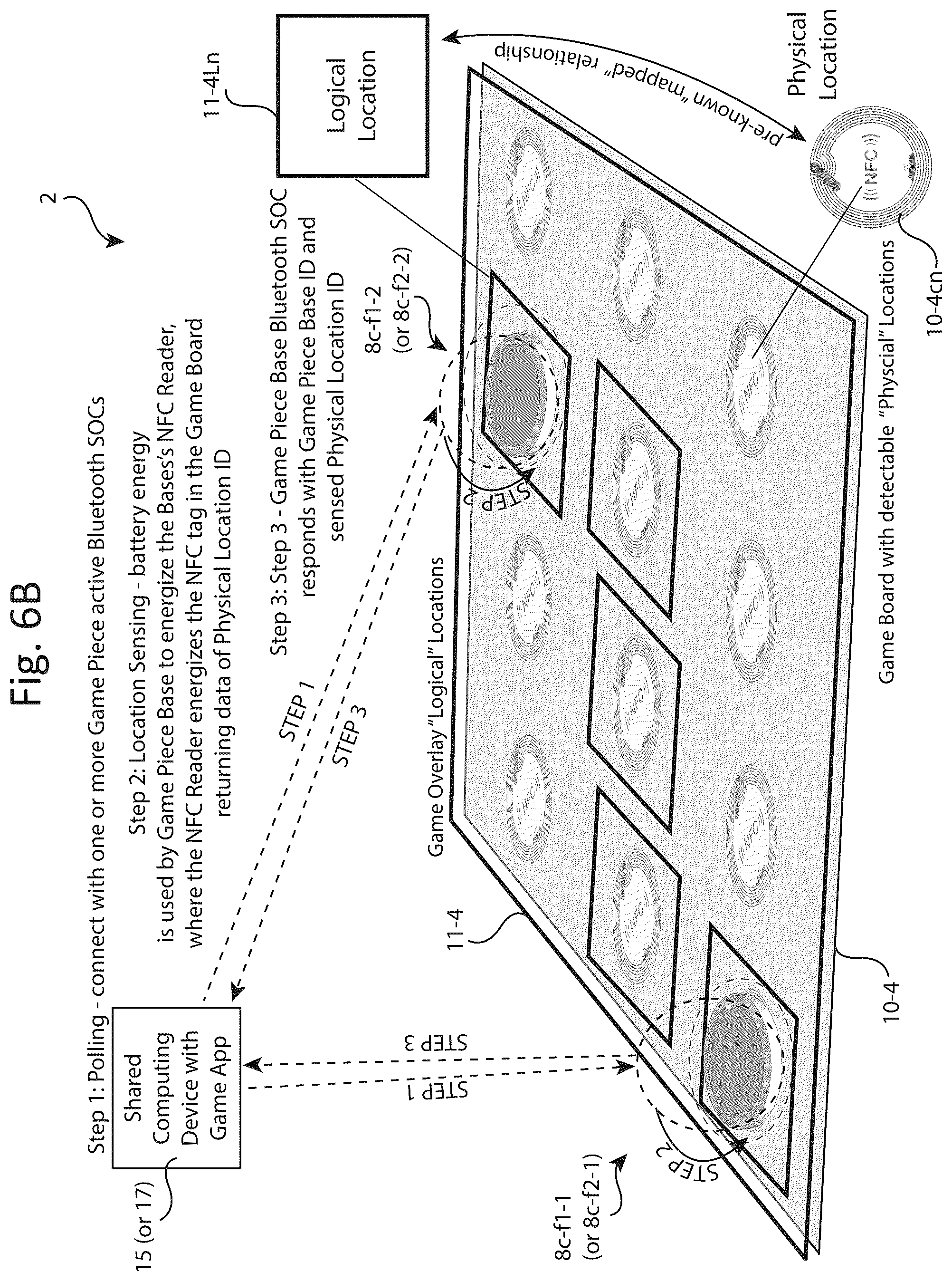Patent US12157064 Figure 7 – Physical-virtual game board and content delivery platform