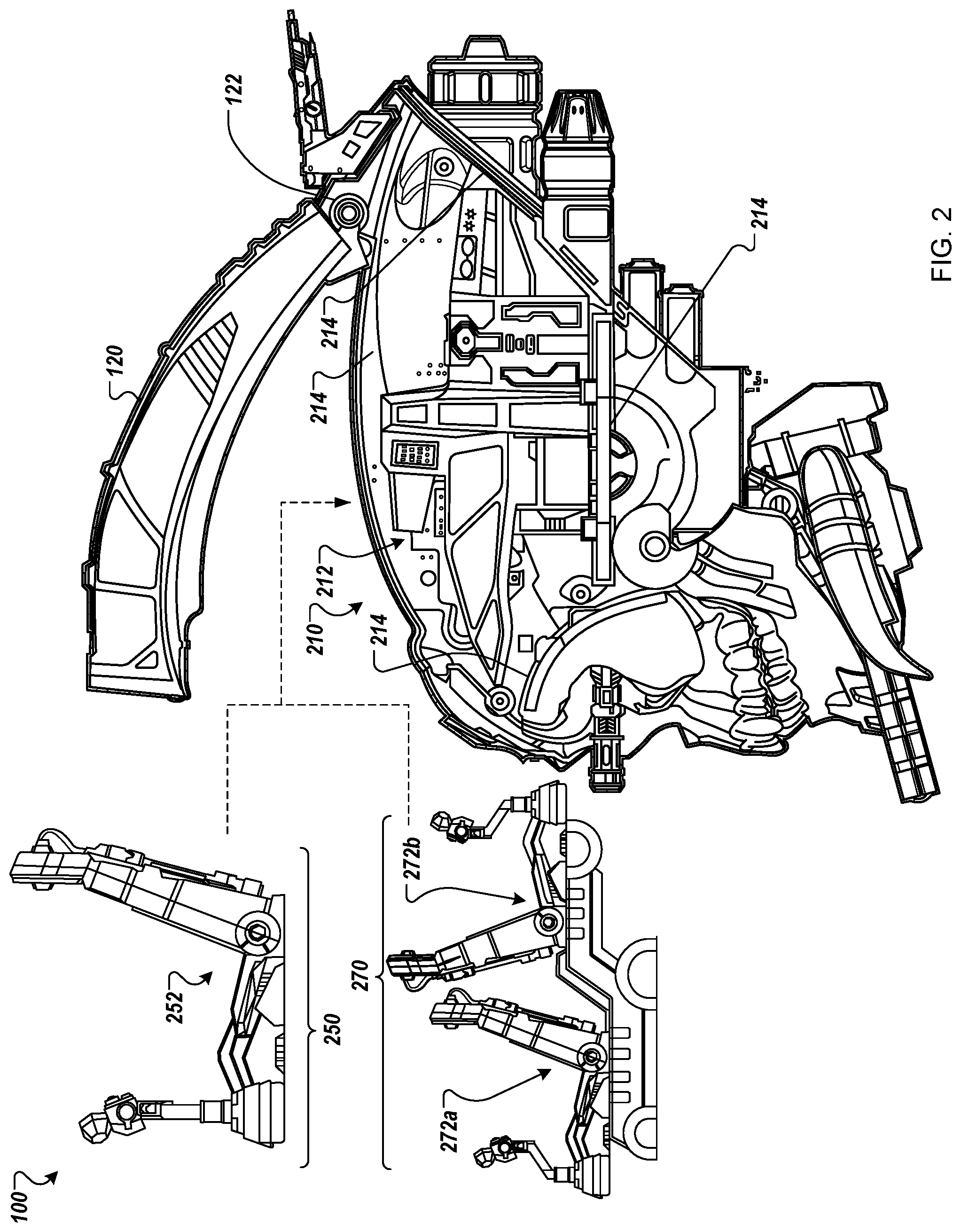 Patent US12157066 Figure 2 – Toy vehicle with modular seat