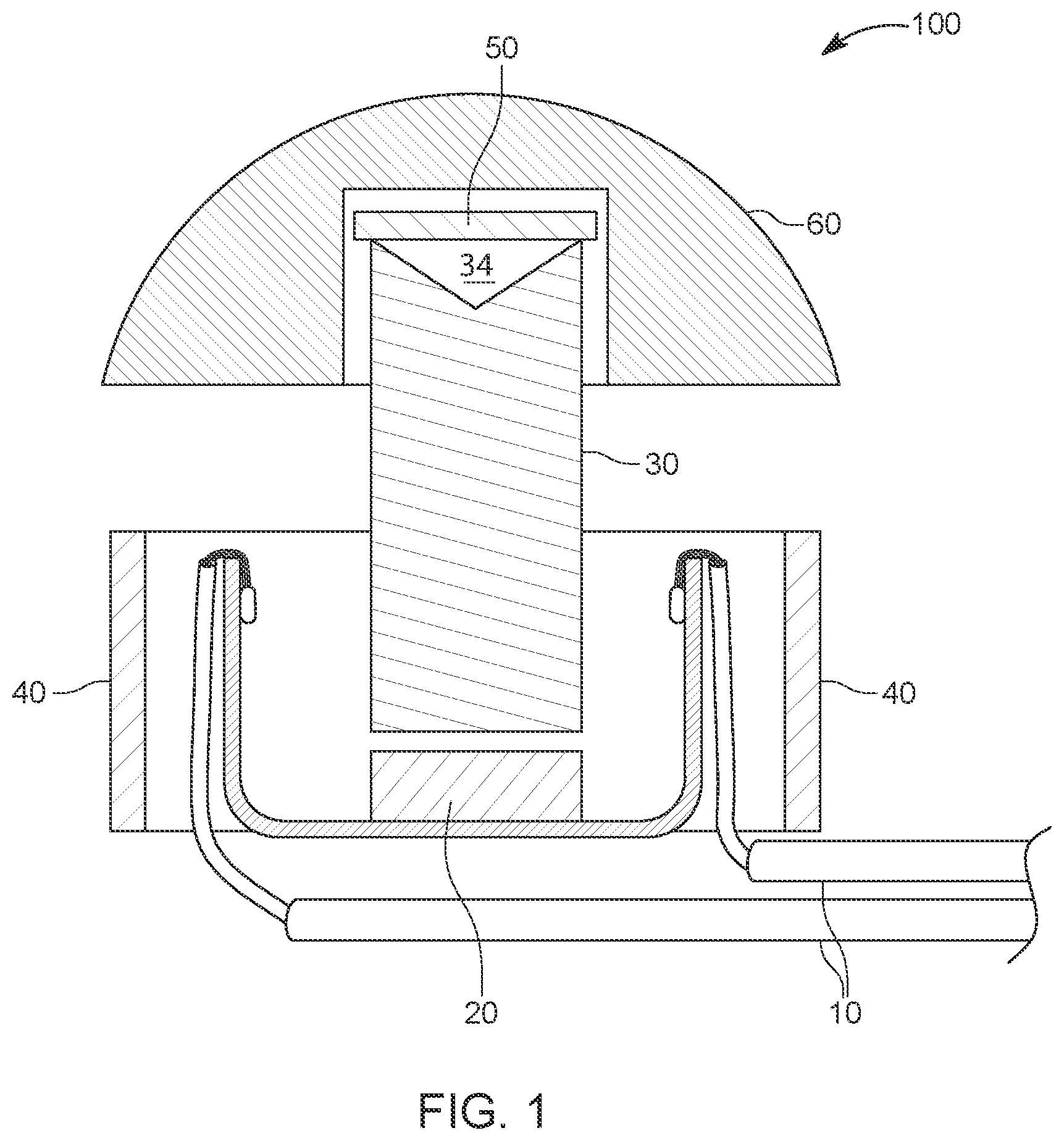 Patent US12157067 Figure 1 – Durable programmable illuminated replica eye and a method of making the same