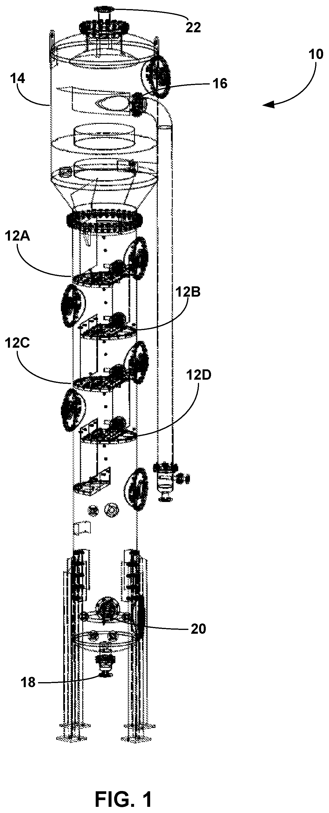 Patent US12157076 — Fractionation tray with adjustable open area for cleaning and/or throughput control — Figure 1