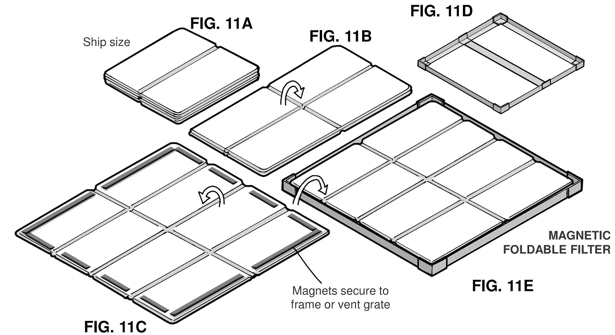 Patent US12157079 Figure 11 – Variable air filter assemblies