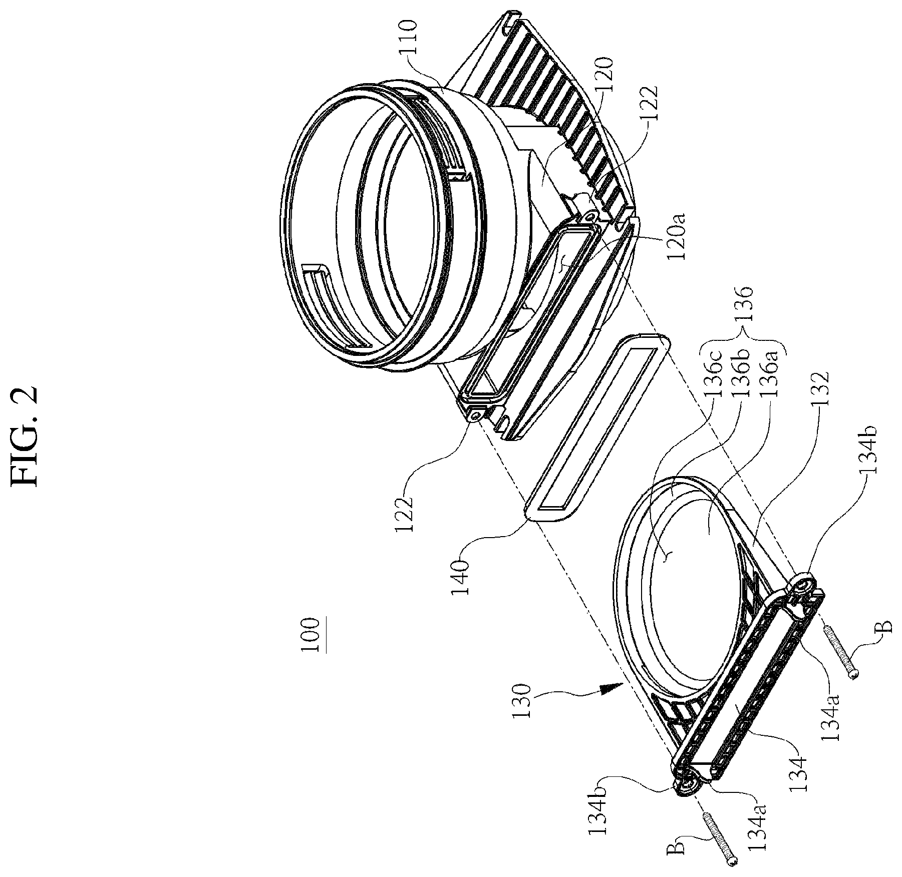 Patent US12157082 Figure 2 – Removable filter system