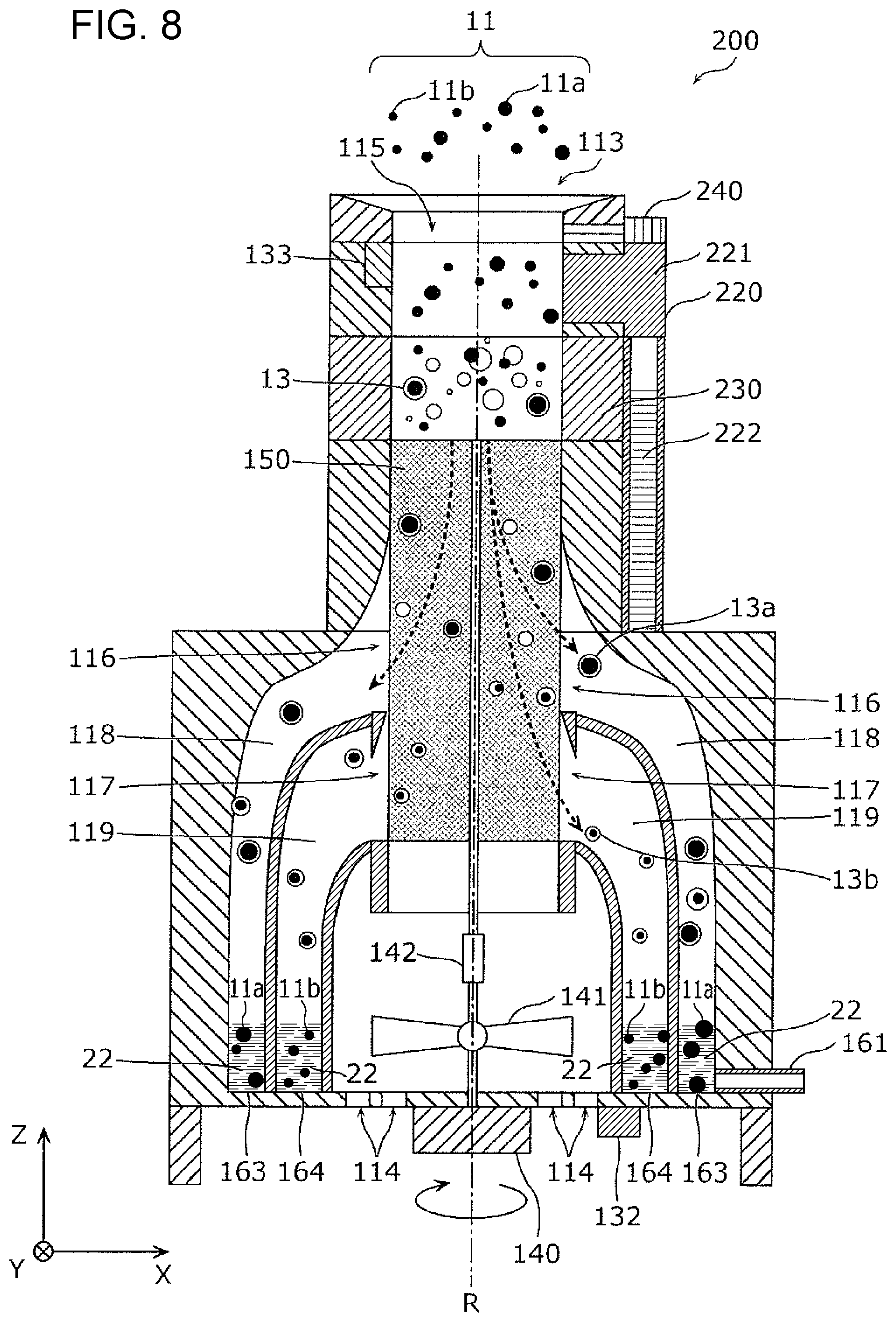 Patent US12157083 Figure 8 – Particulate collection device