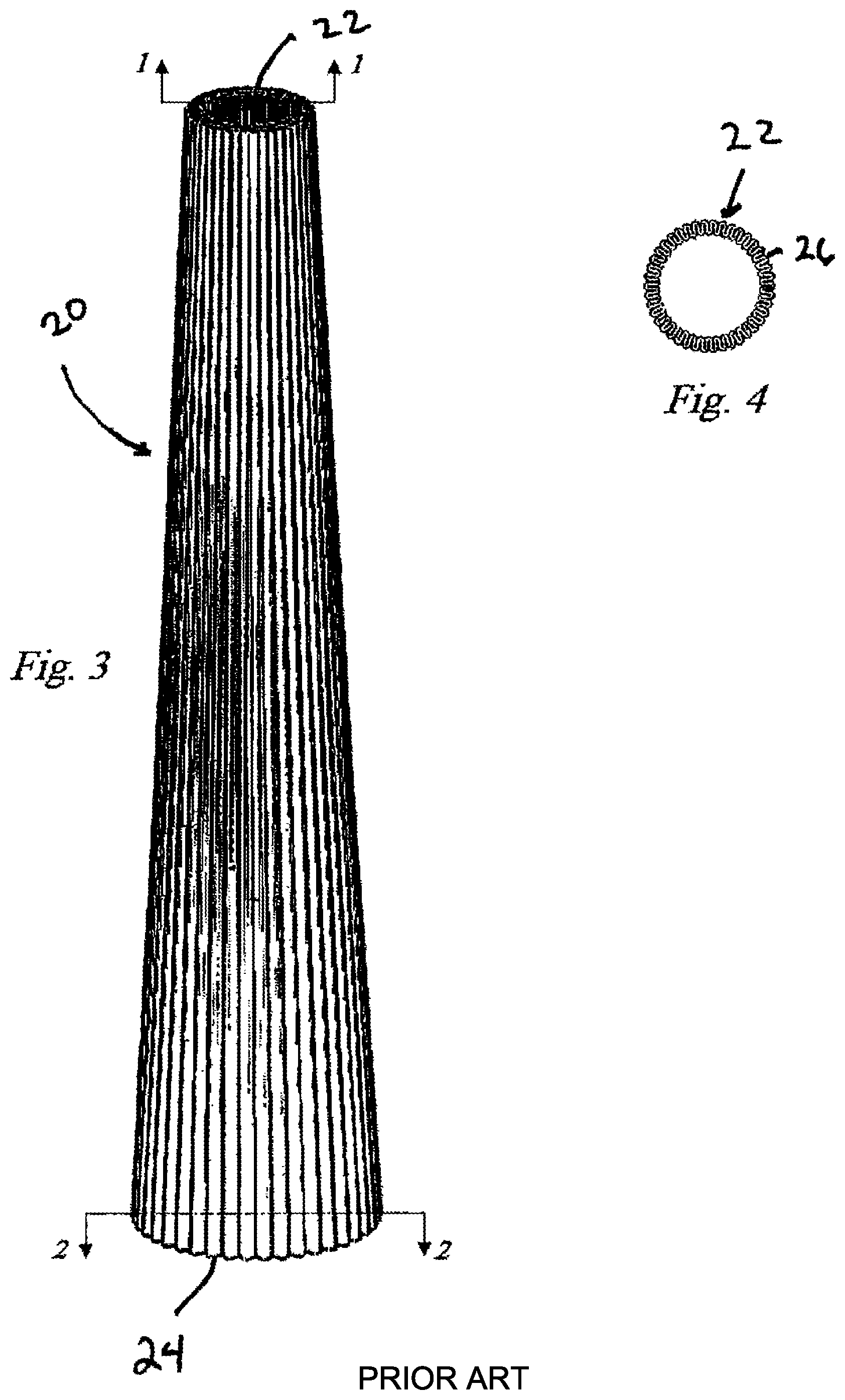 Patent US12157084 Figure 2 – Pleated media for a conical shaped filter element