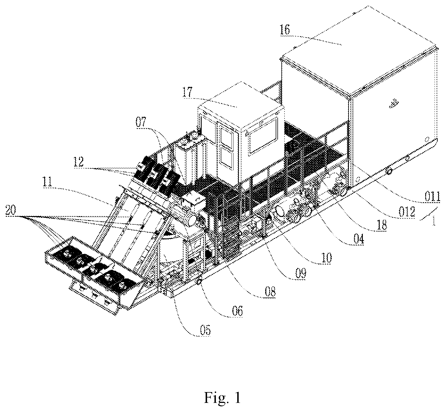 Patent US12157097 — Fully electric-drive sand-mixing apparatus, and automatic control system for fully electric-drive sand-mixing apparatus — Figure 1