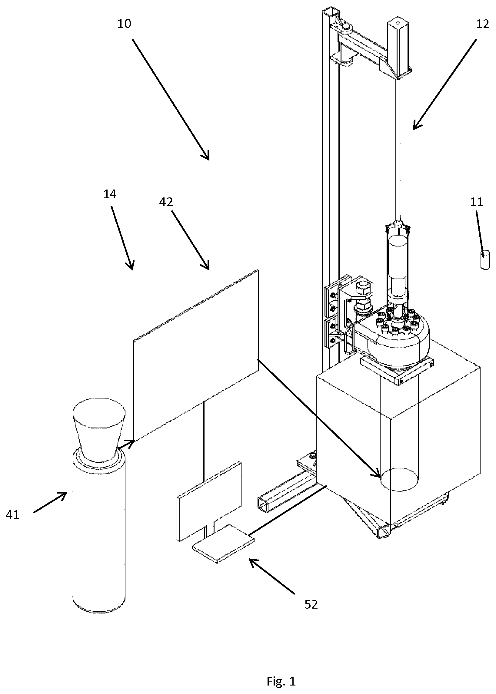 Patent US12157103 Figure 1 – System for chemical transformation of 3D state materials