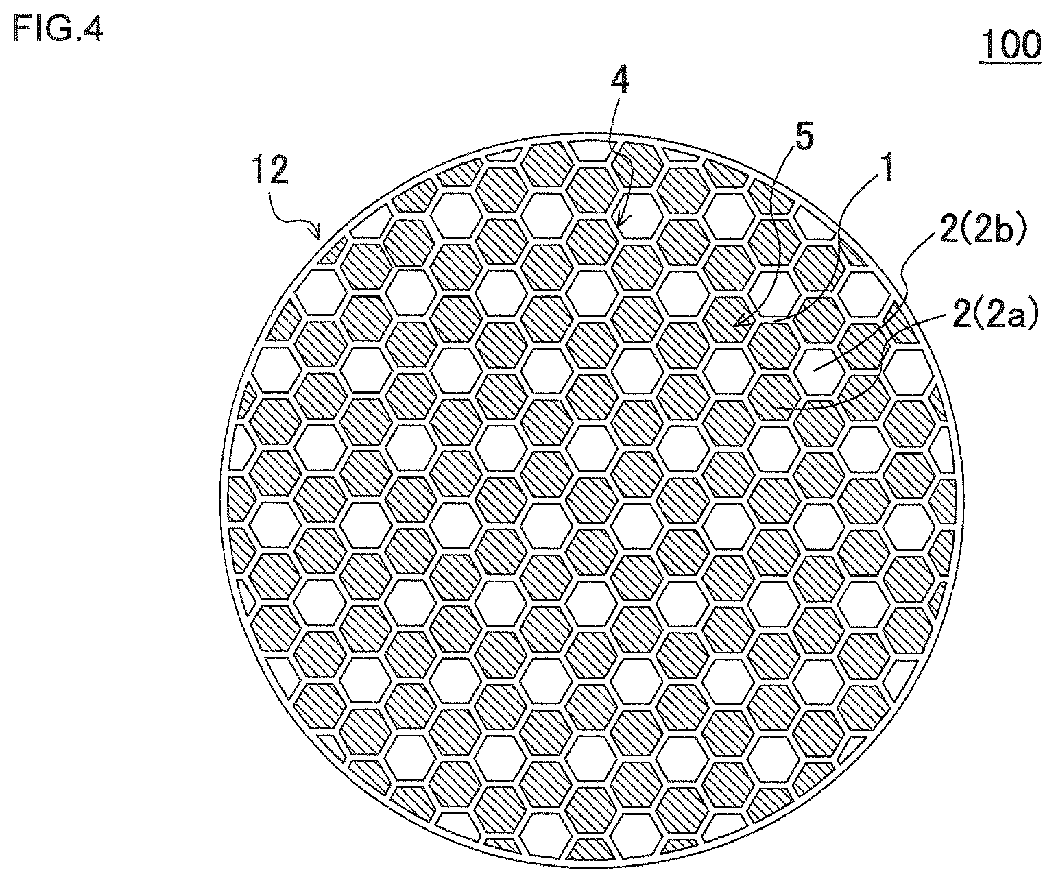 Patent US12157116 Figure 3 – Plugged honeycomb structure