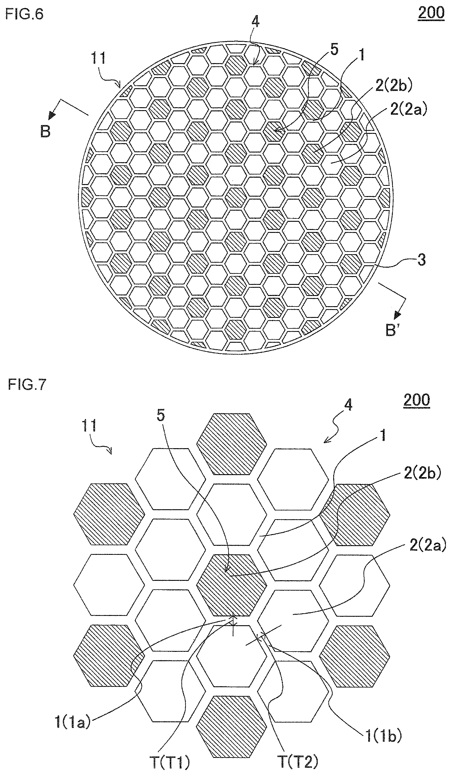 Patent US12157116 Figure 5 – Plugged honeycomb structure
