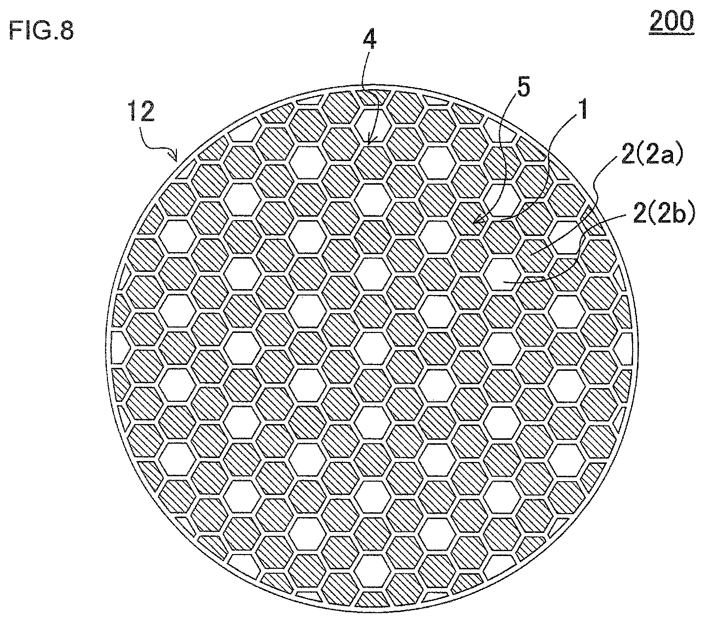 Patent US12157116 Figure 6 – Plugged honeycomb structure