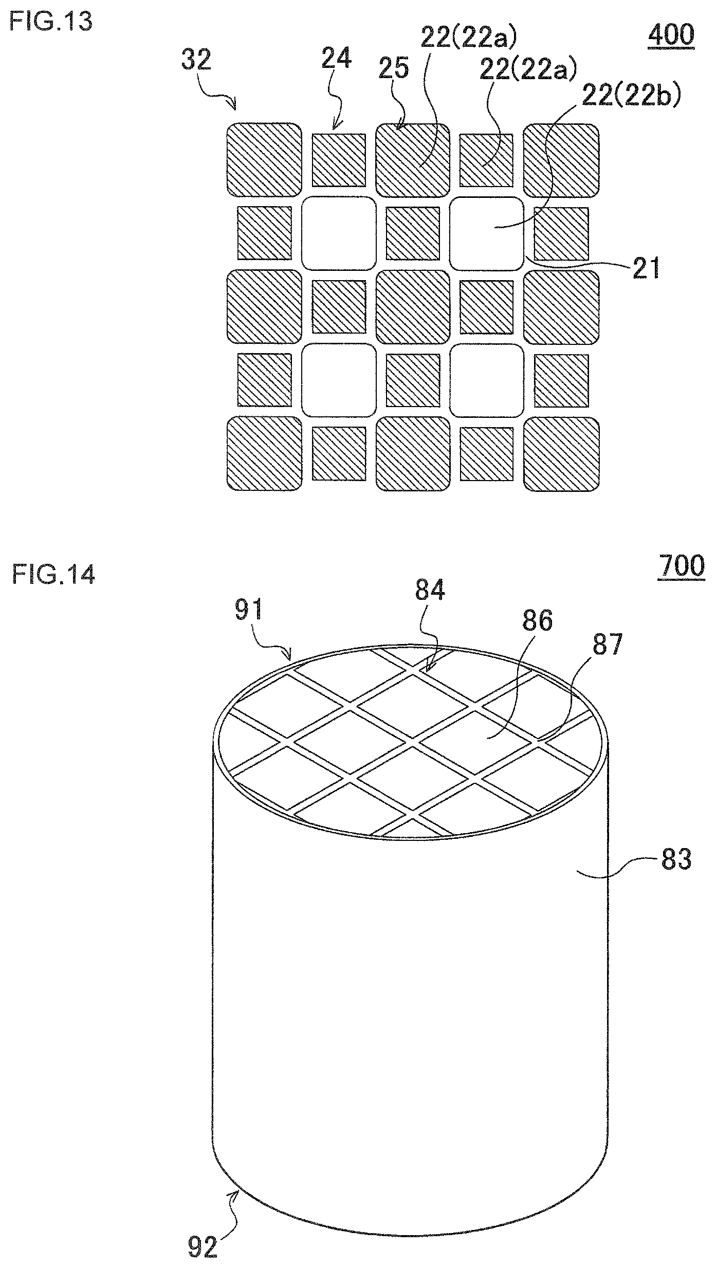 Patent US12157116 Figure 9 – Plugged honeycomb structure