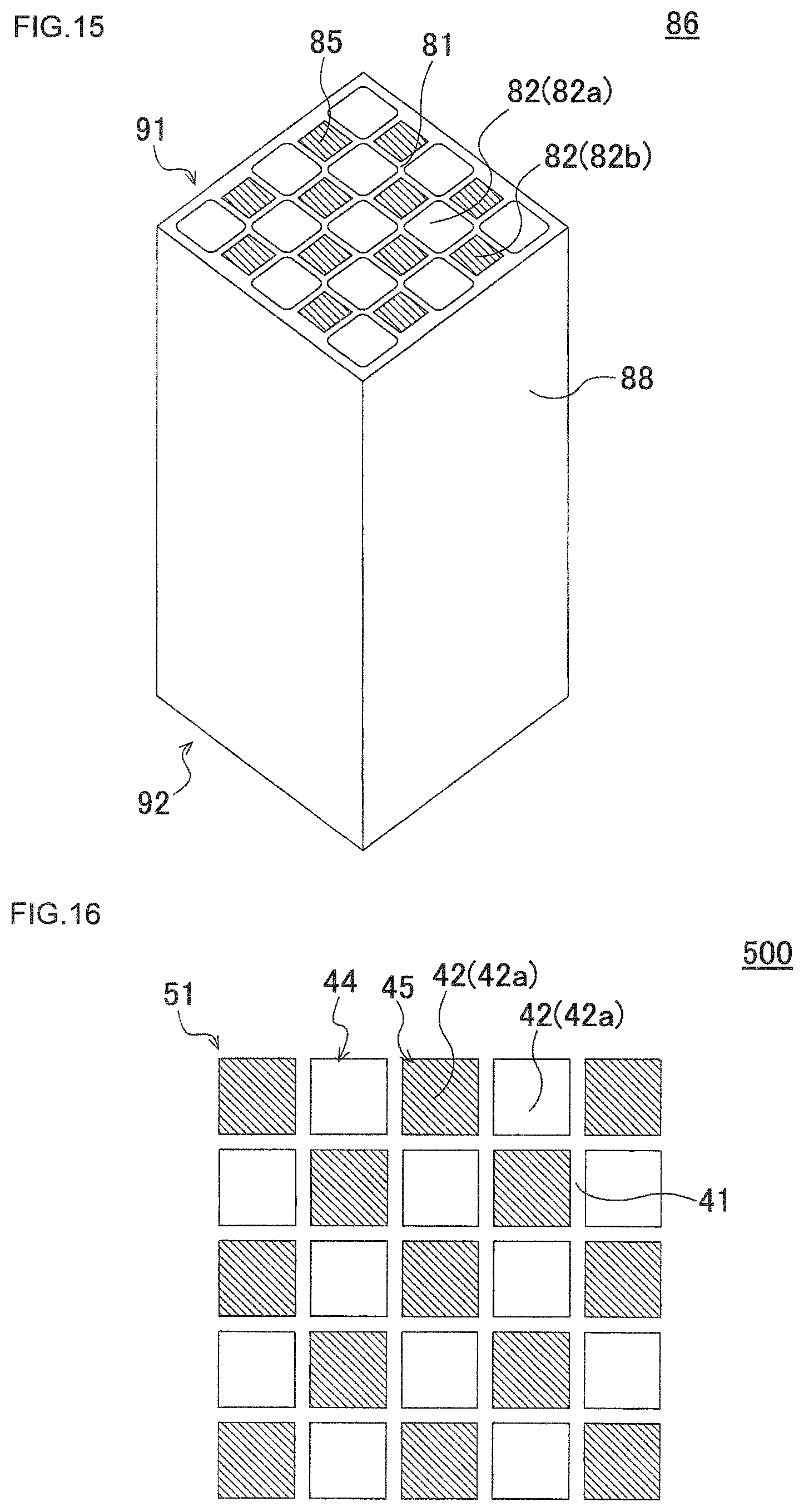 Patent US12157116 Figure 10 – Plugged honeycomb structure