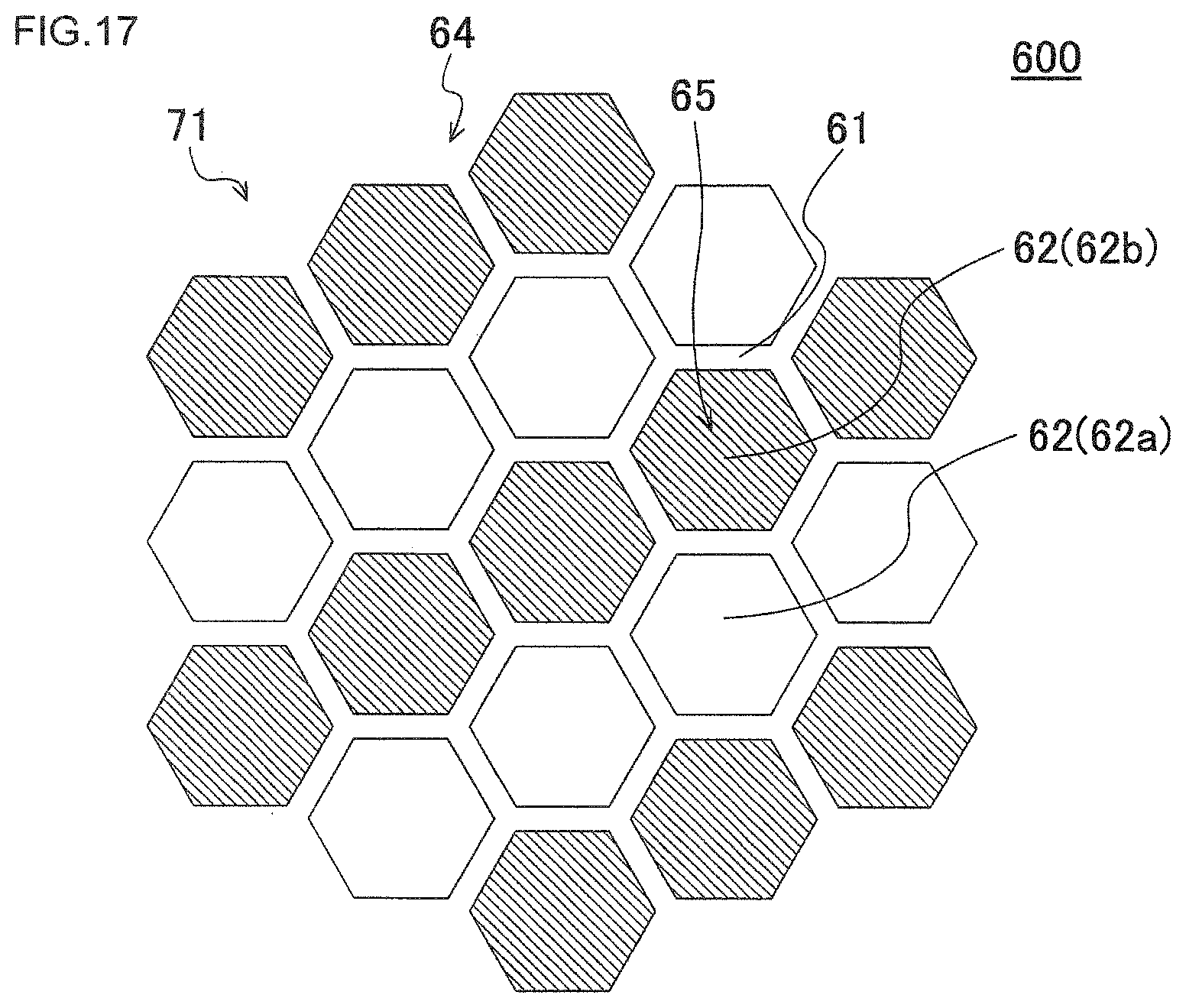 Patent US12157116 Figure 11 – Plugged honeycomb structure