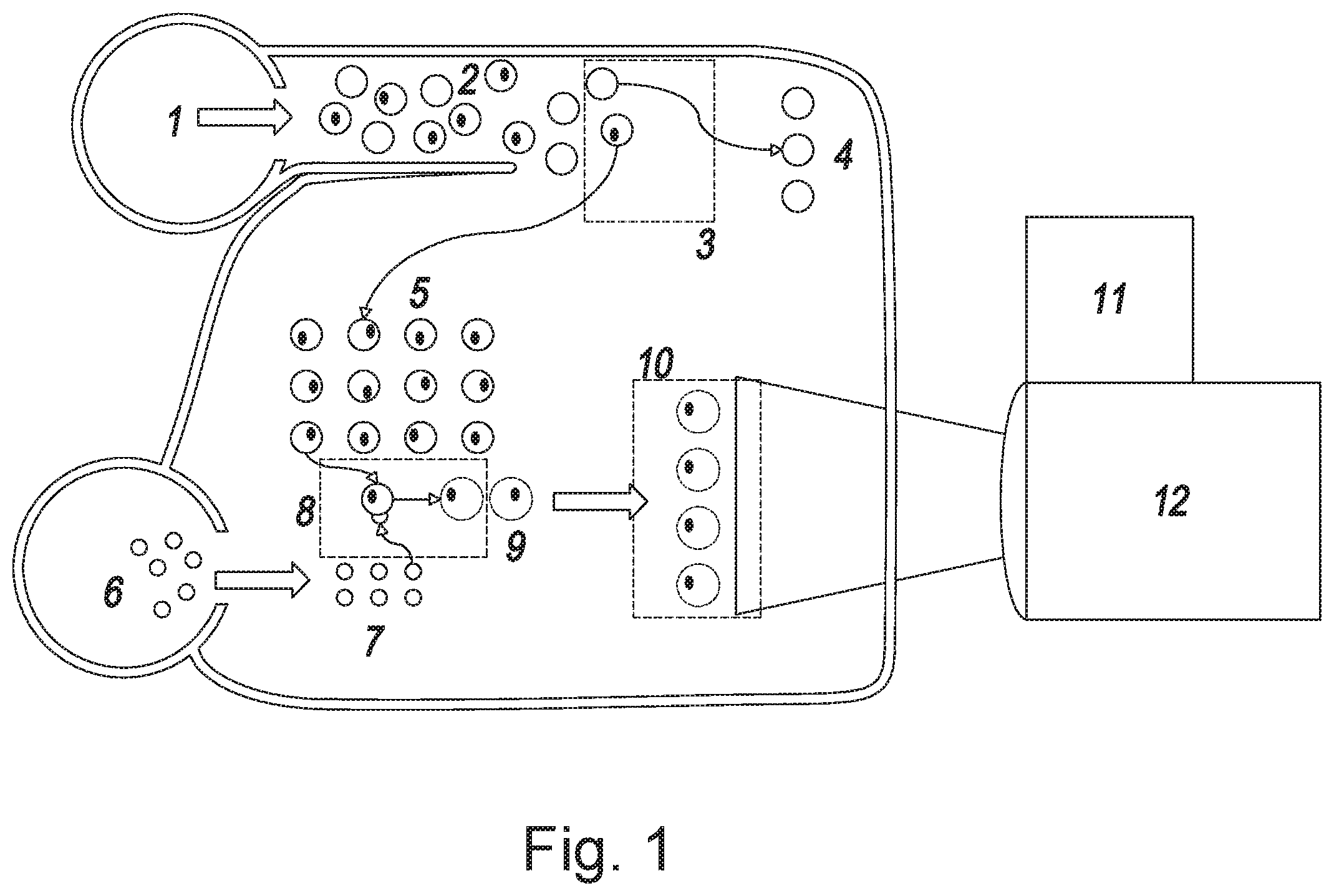 Patent US12157123 Figure 1 – Device and method for microdroplet detection of cells