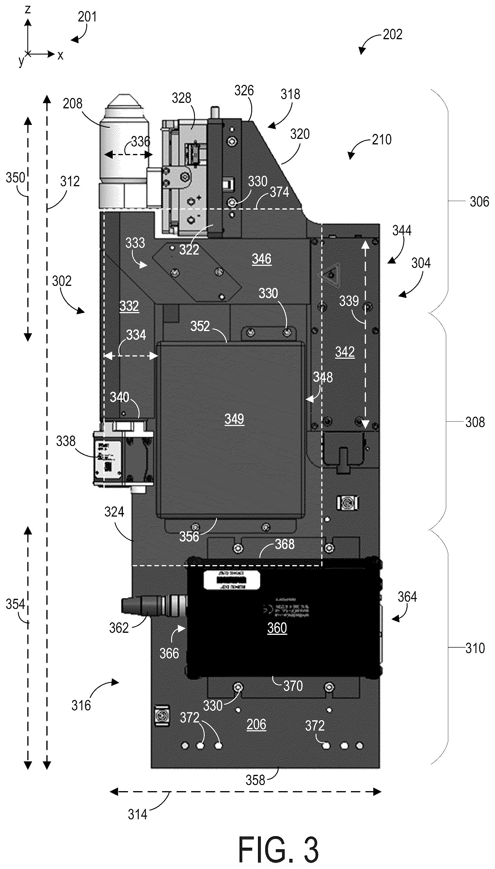 Patent US12157125 Figure 3 – Microplate holder for imaging system