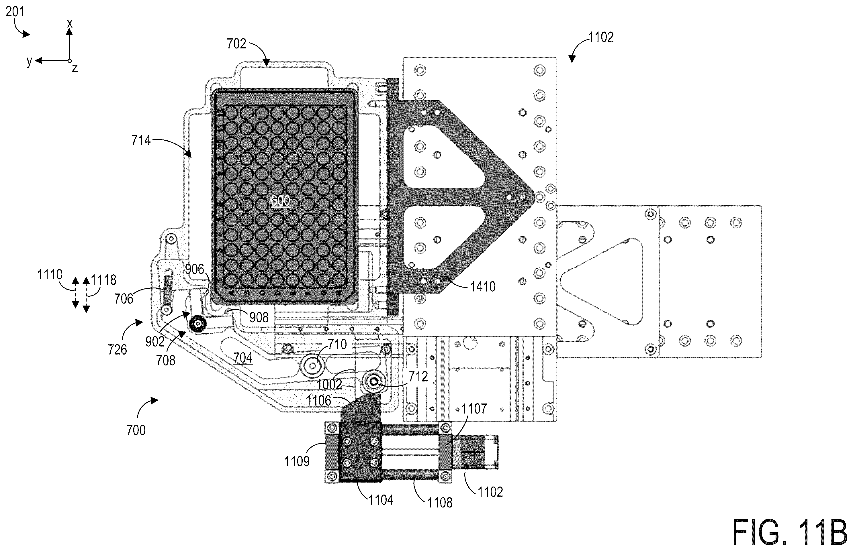 Patent US12157125 Figure 12 – Microplate holder for imaging system