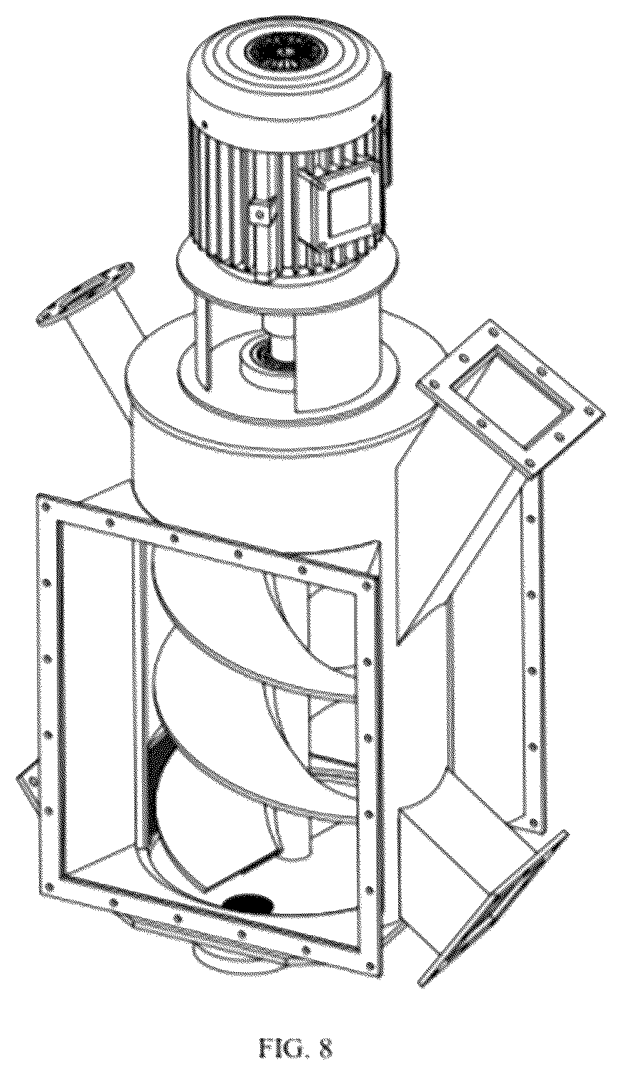 Patent US12157127 Figure 8 – Energy-saving double-bearing vertical grinding mill for dry grinding and shaping