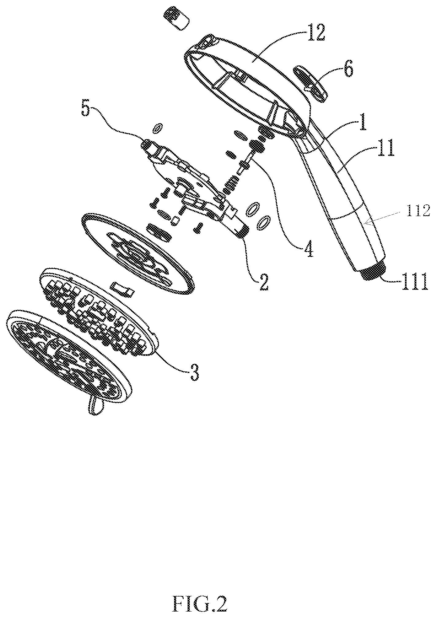 Patent US12157128 Figure 2 – Shower head
