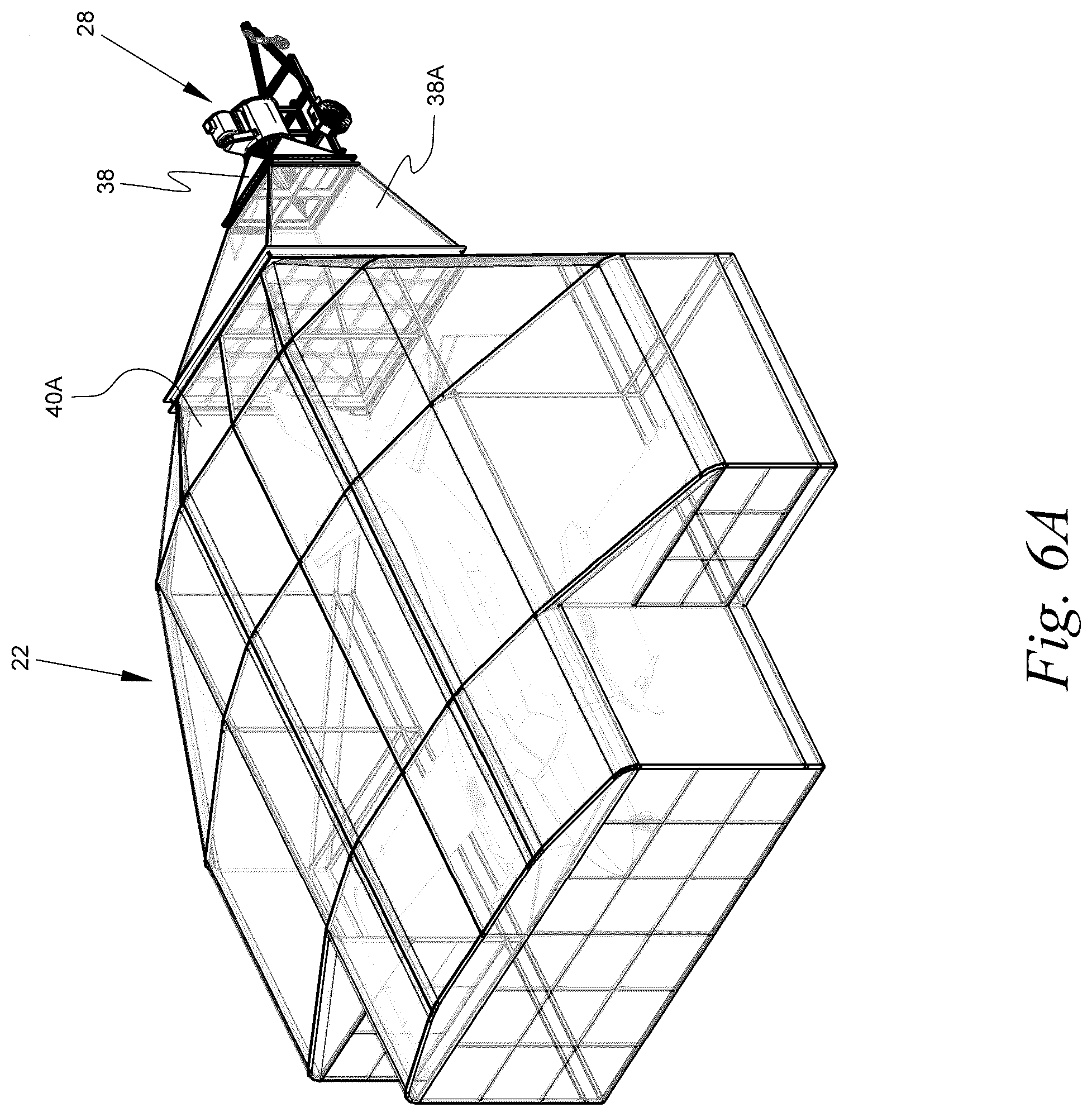 Patent US12157134 Figure 8 – Portable variable volume paint spray enclosure and air scrubber; method for constructing a paint spray enclosure and air scrubber