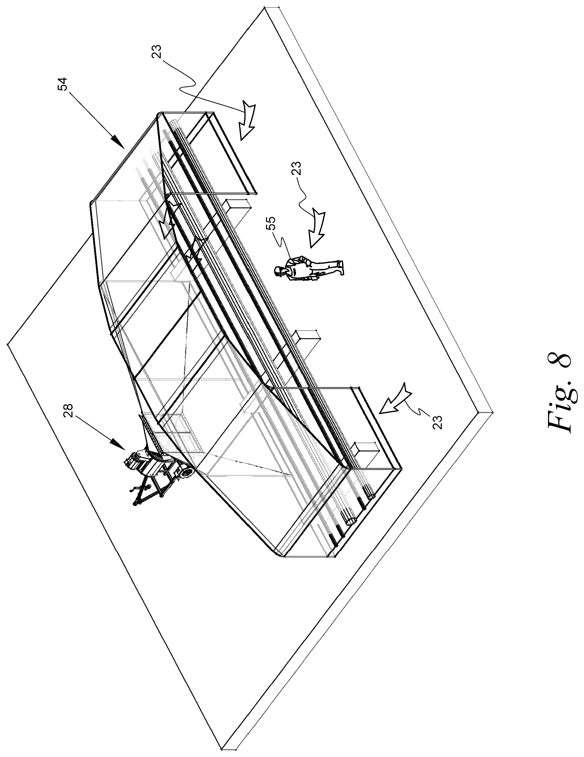 Patent US12157135 Figure 10 – Portable variable volume paint spray enclosure and air scrubber; method for constructing a paint spray enclosure and air scrubber