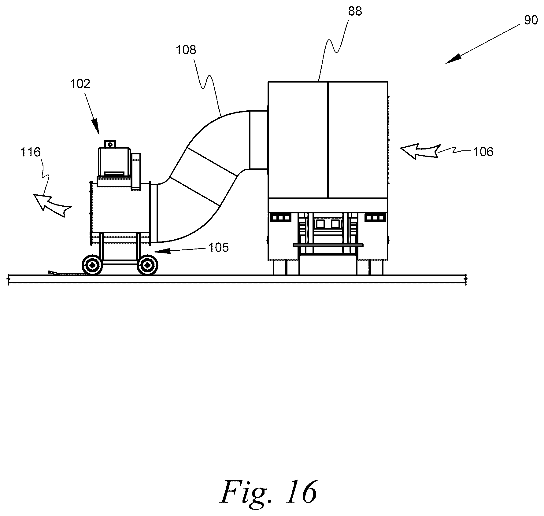 Patent US12157135 Figure 20 – Portable variable volume paint spray enclosure and air scrubber; method for constructing a paint spray enclosure and air scrubber