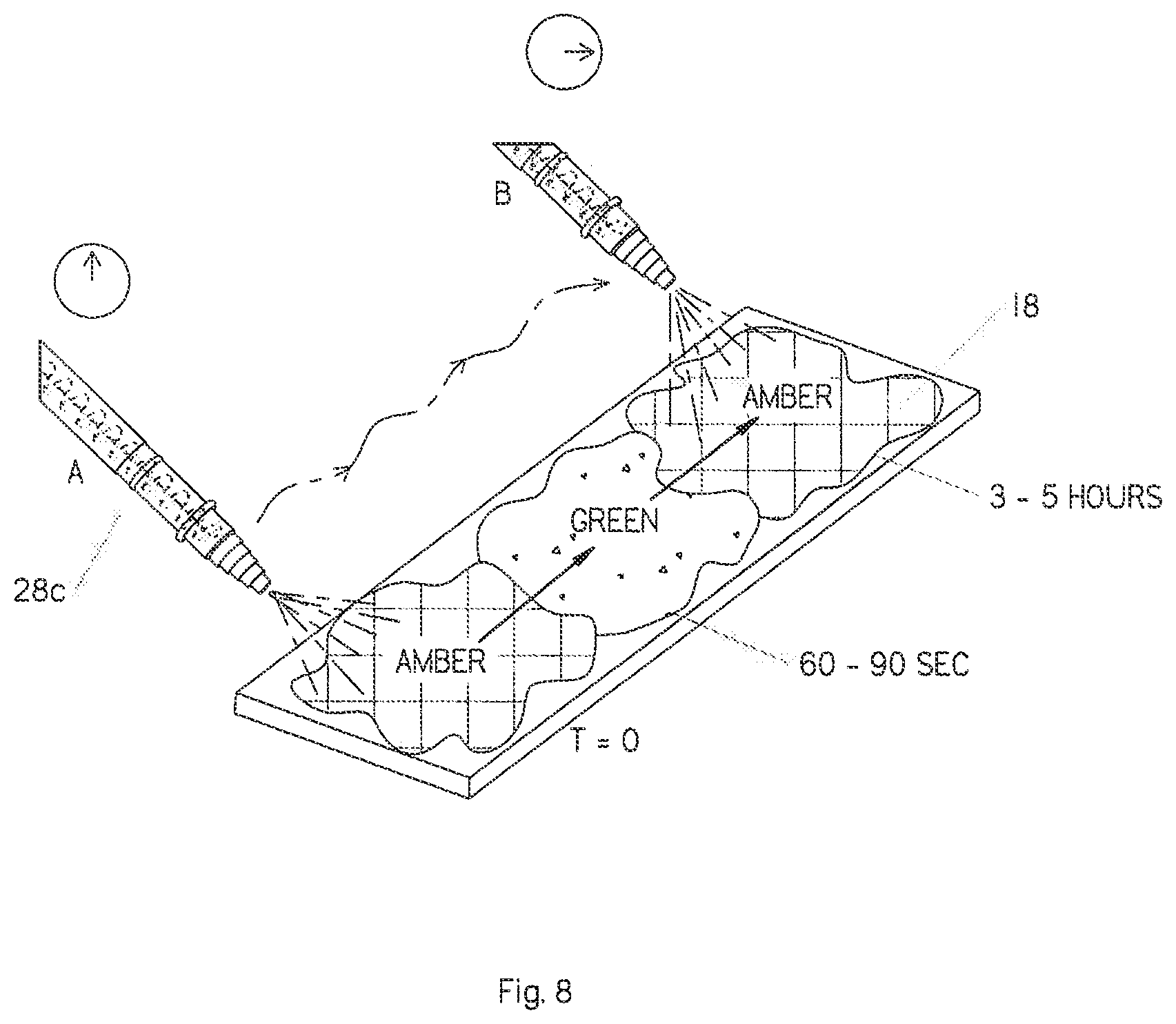Patent US12157136 Figure 8 – Sprayable sealant for aircraft parts and assemblies