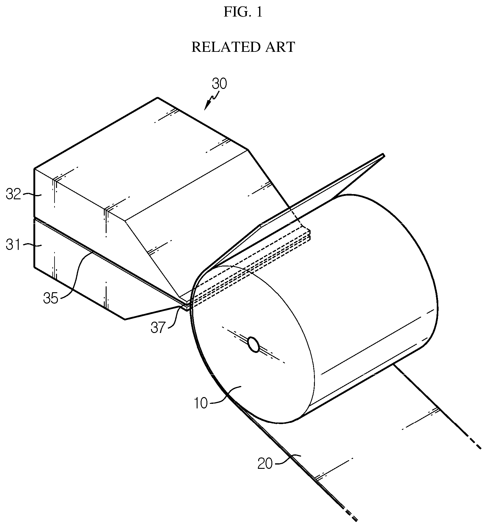 Patent US12157140 Figure 1 – Multi-slot die coater