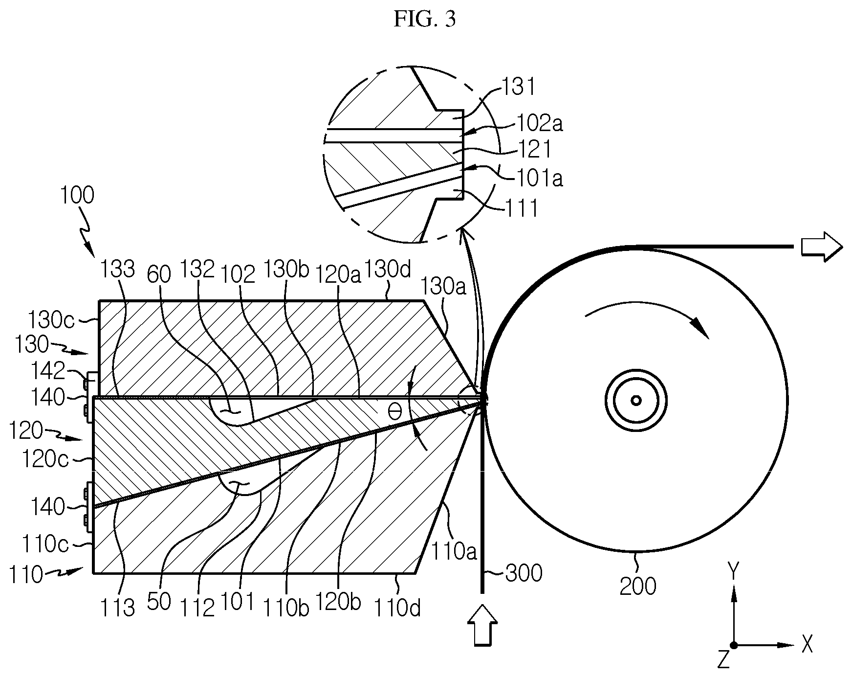 Patent US12157140 Figure 3 – Multi-slot die coater