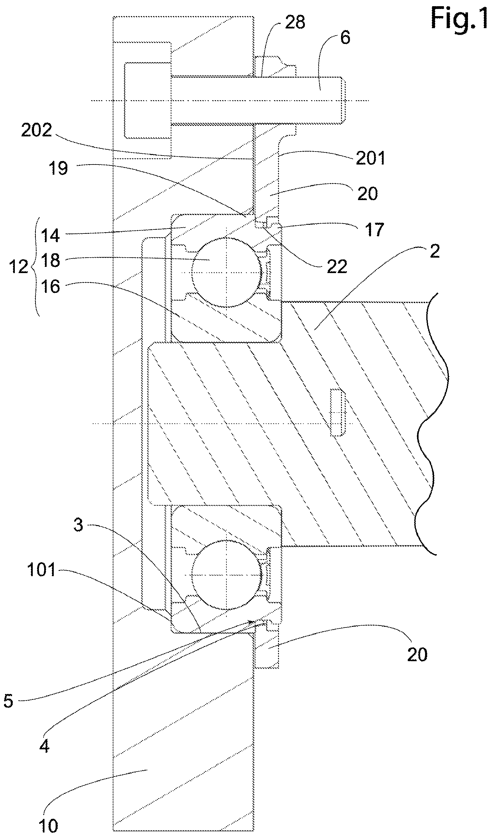 Patent US12157161 — Method of manufacturing a flange for holding an outer ring of a rolling bearing — Figure 1