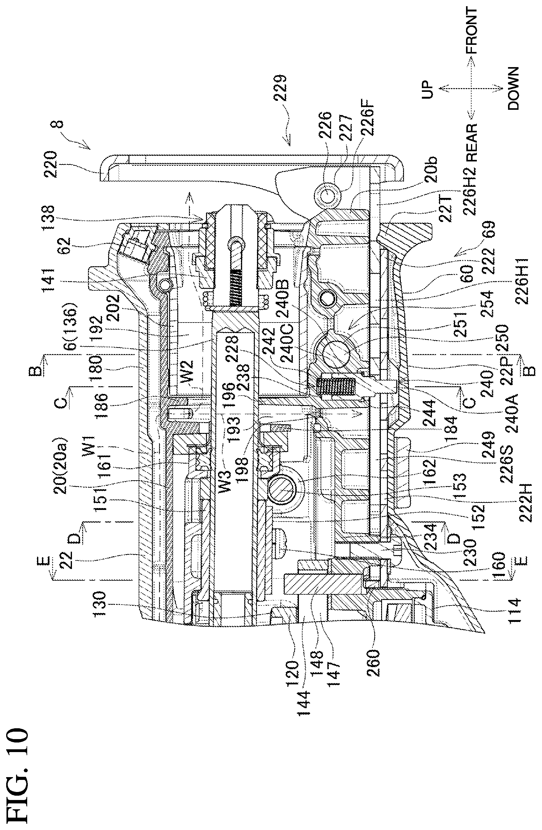 Patent US12157175 Figure 10 – Reciprocating cutting tool