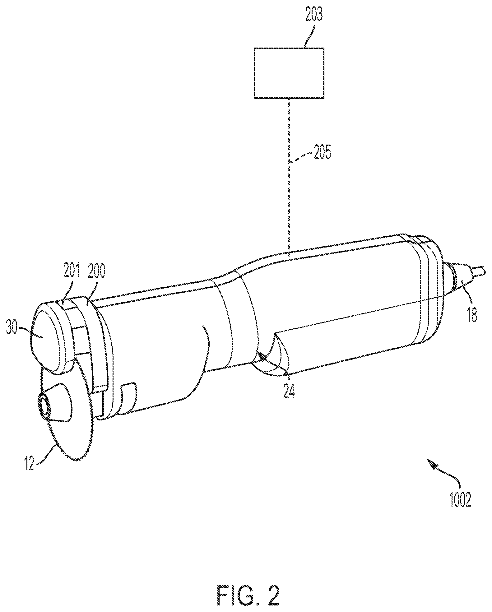 Patent US12157176 Figure 2 – Temperature monitoring and indicator system for a cast saw