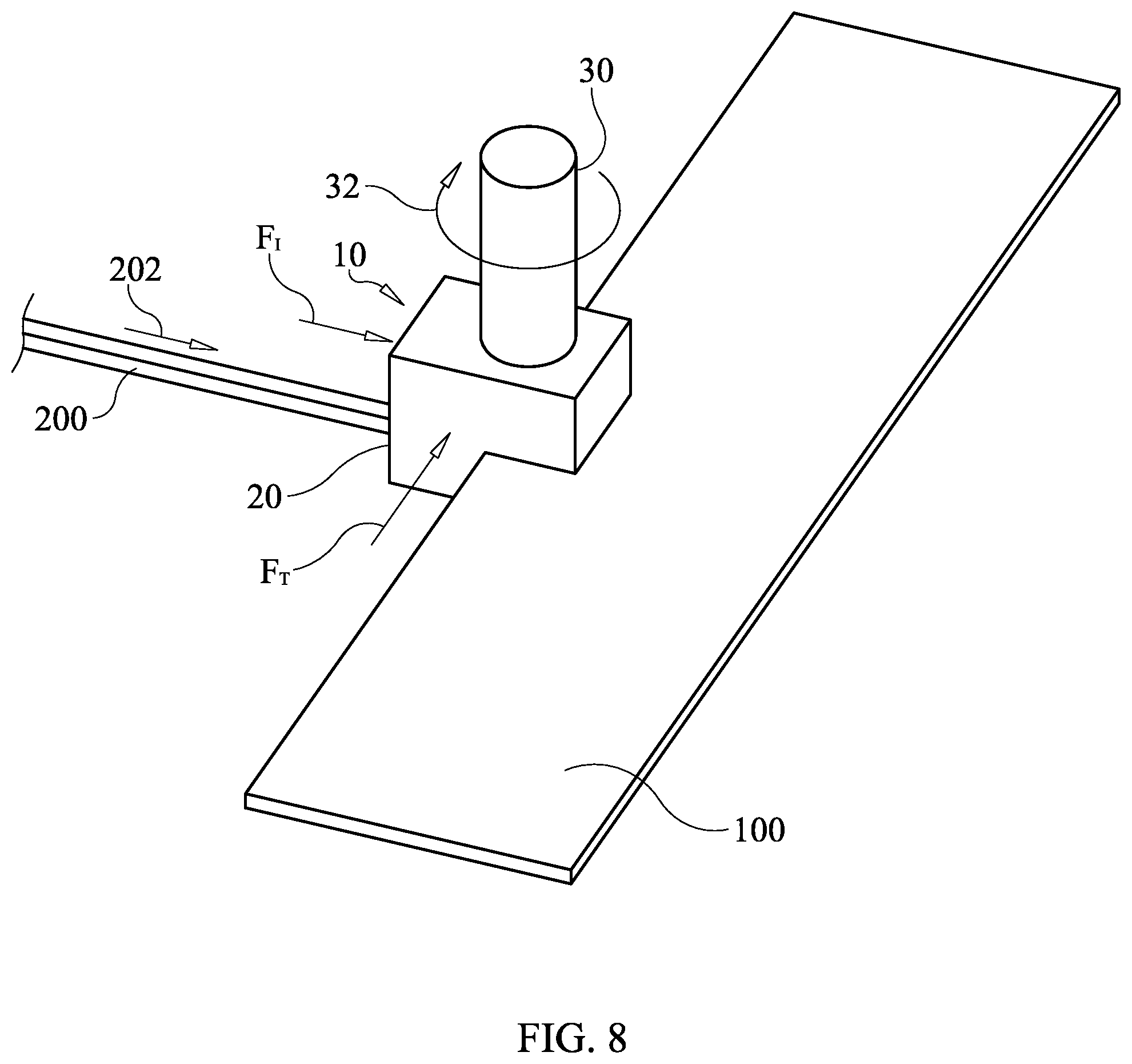 Patent US12157179 Figure 8 – Bobbin friction stir weld additive manufacturing system and method