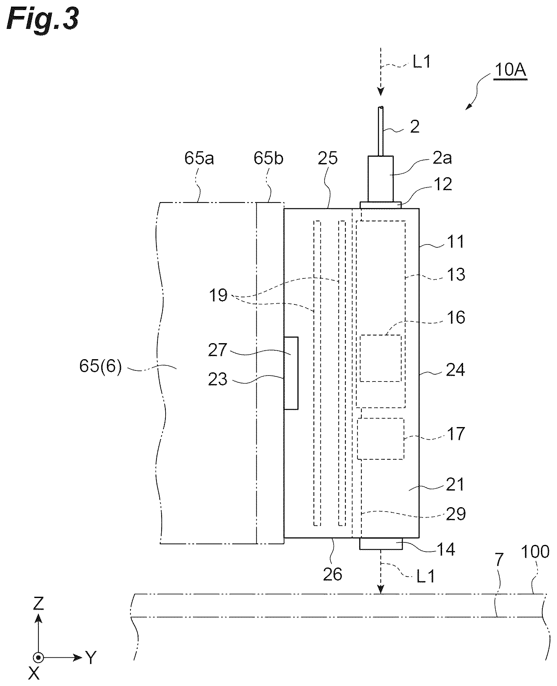 Patent US12157187 Figure 3 – Laser machining device